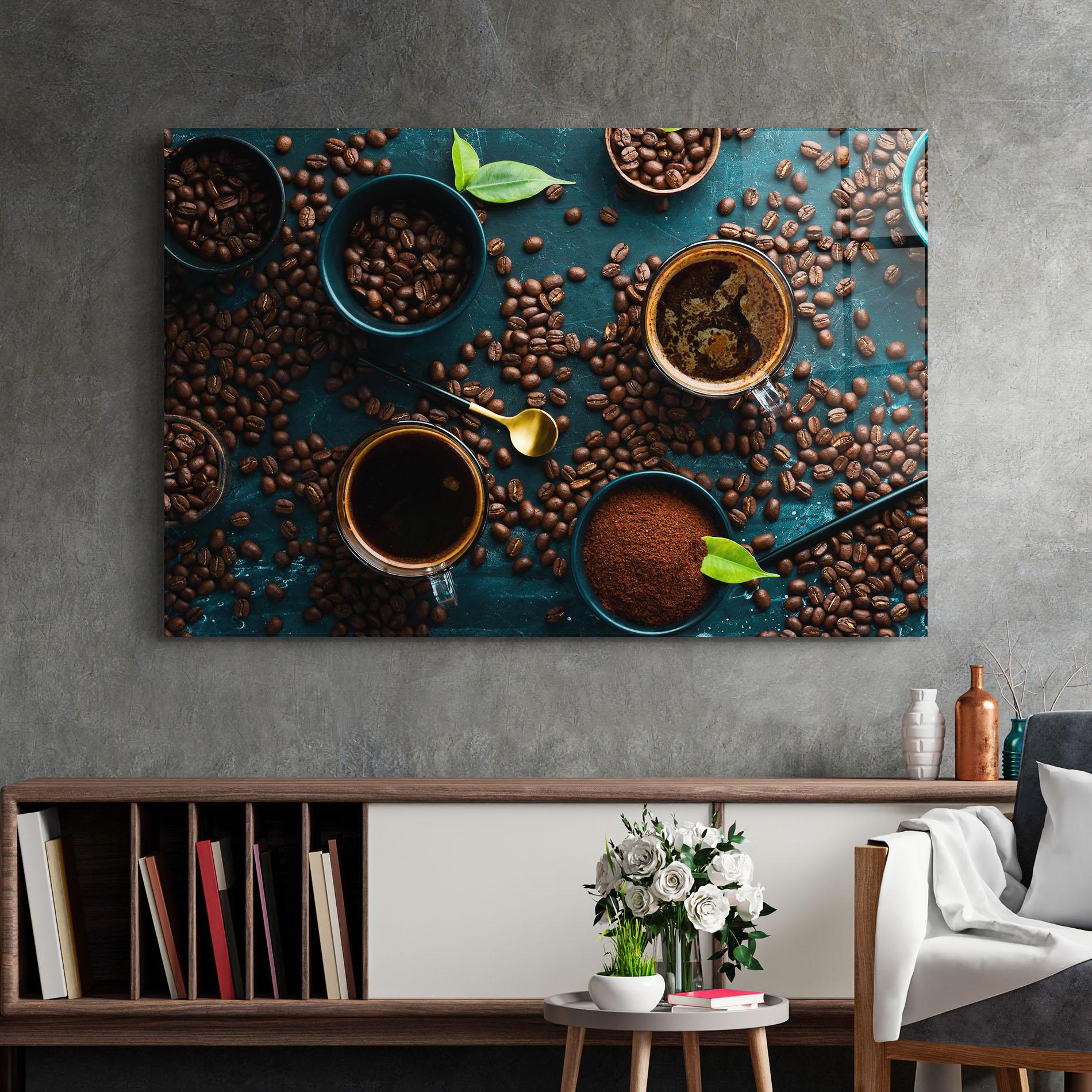 Tablou Sticla Coffee Cups mockup 2