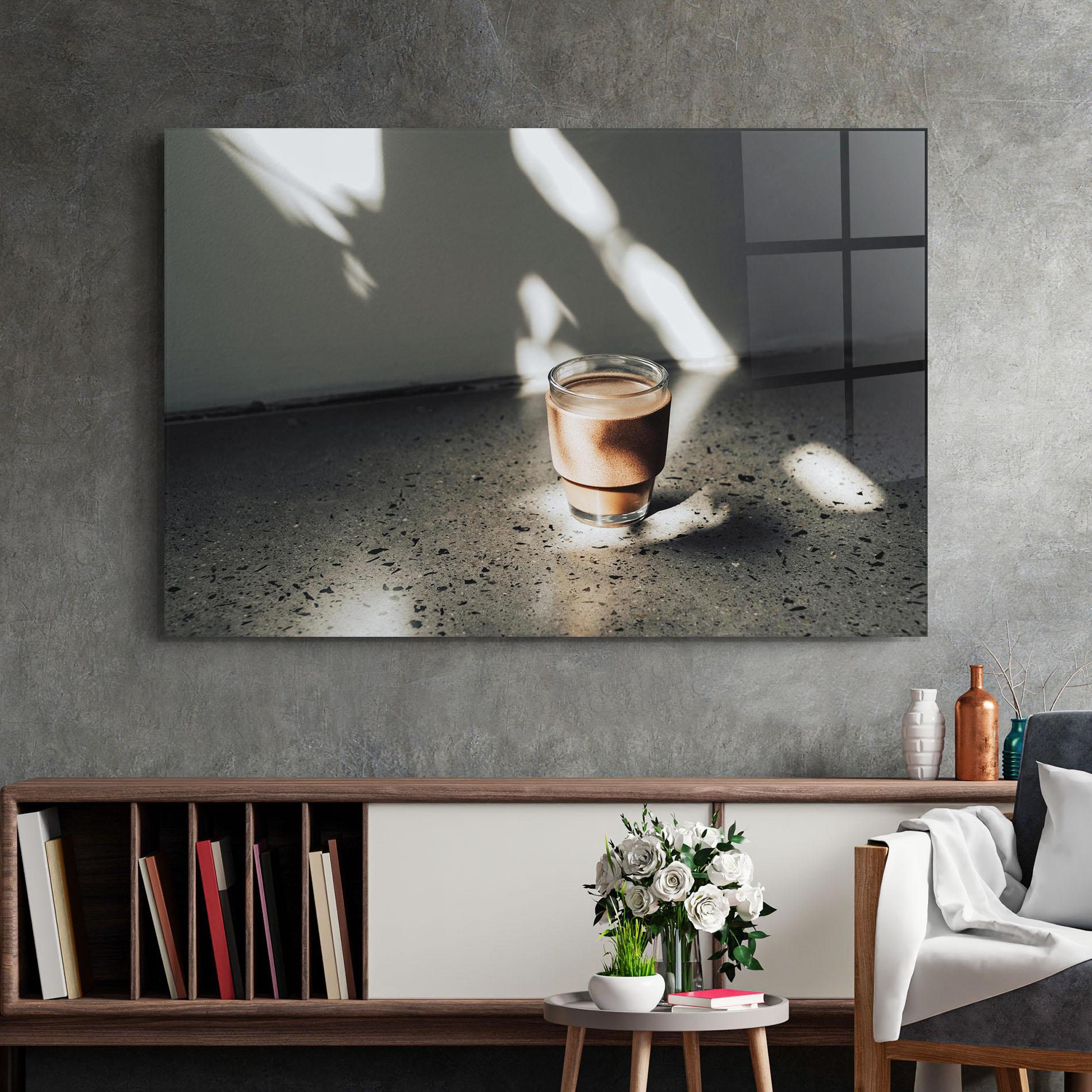 Tablou Sticla Coffee In The Sun mockup 2