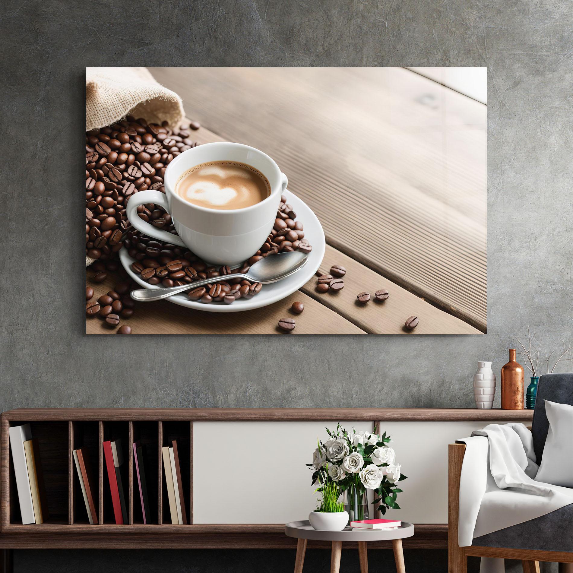 Tablou Sticla Coffee On Table mockup 2