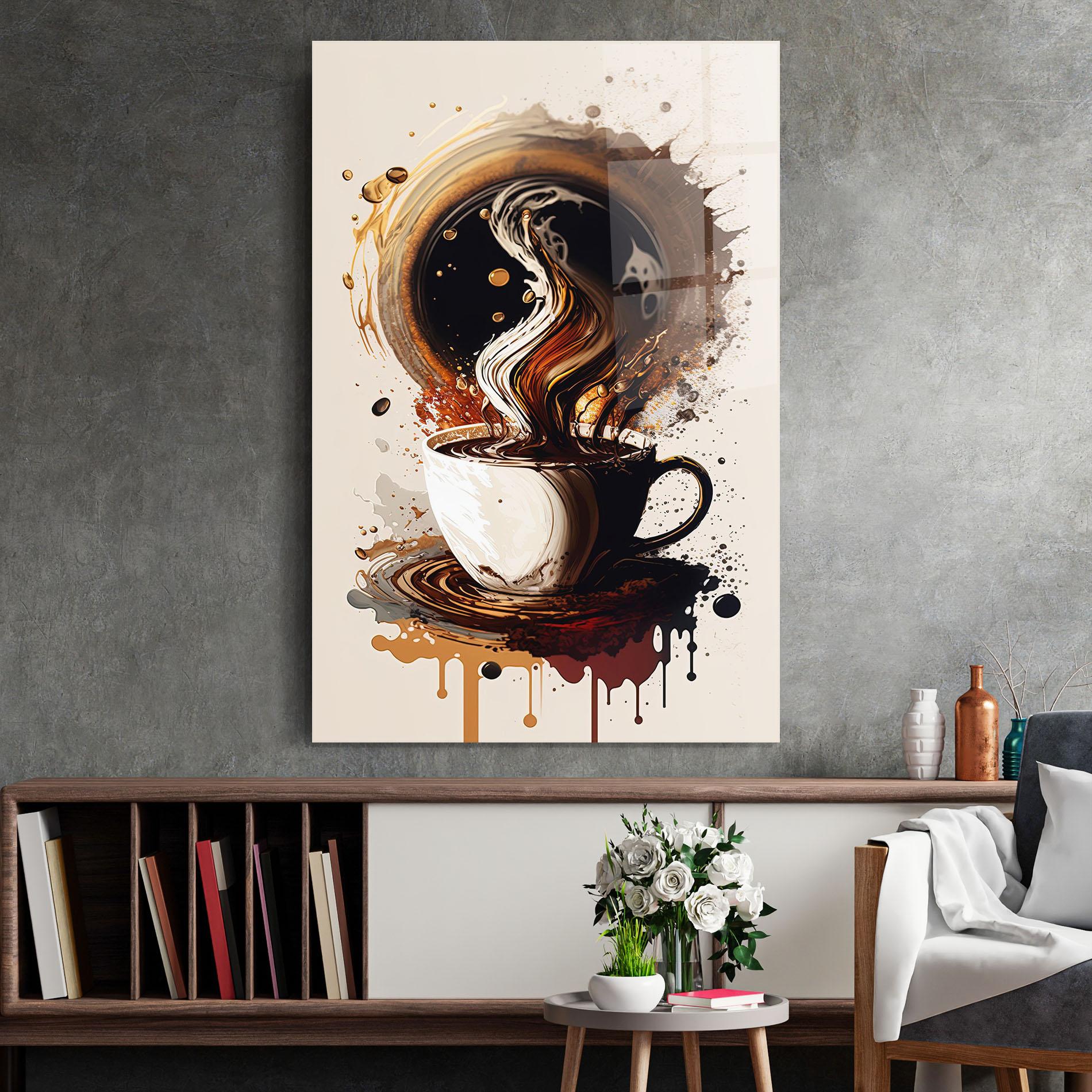 Tablou Sticla Coffee Art mockup 2