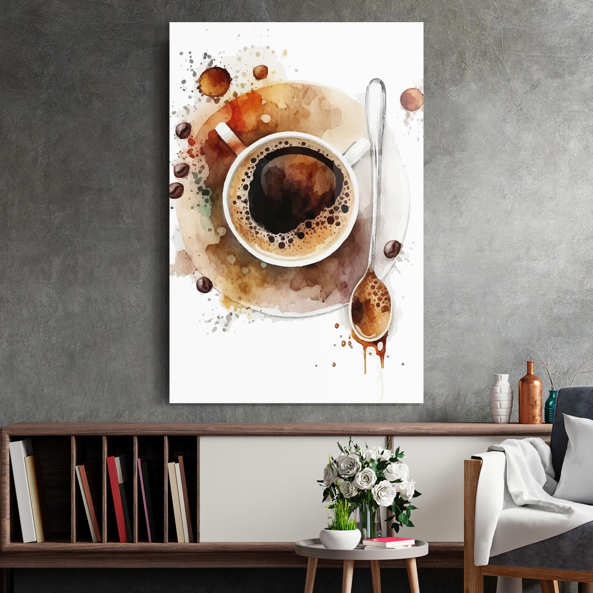 Tablou Sticla Coffee Liquid mockup 2
