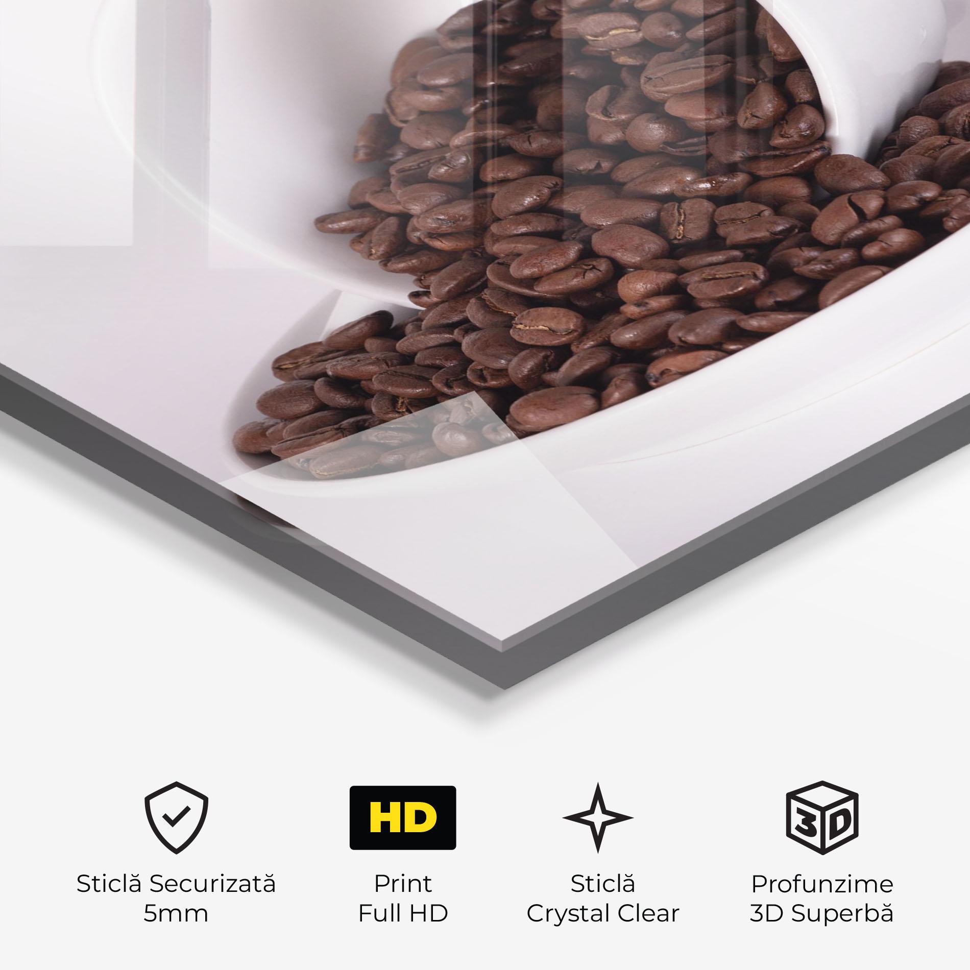 Tablou Sticla Bowl Of Coffee mockup 3