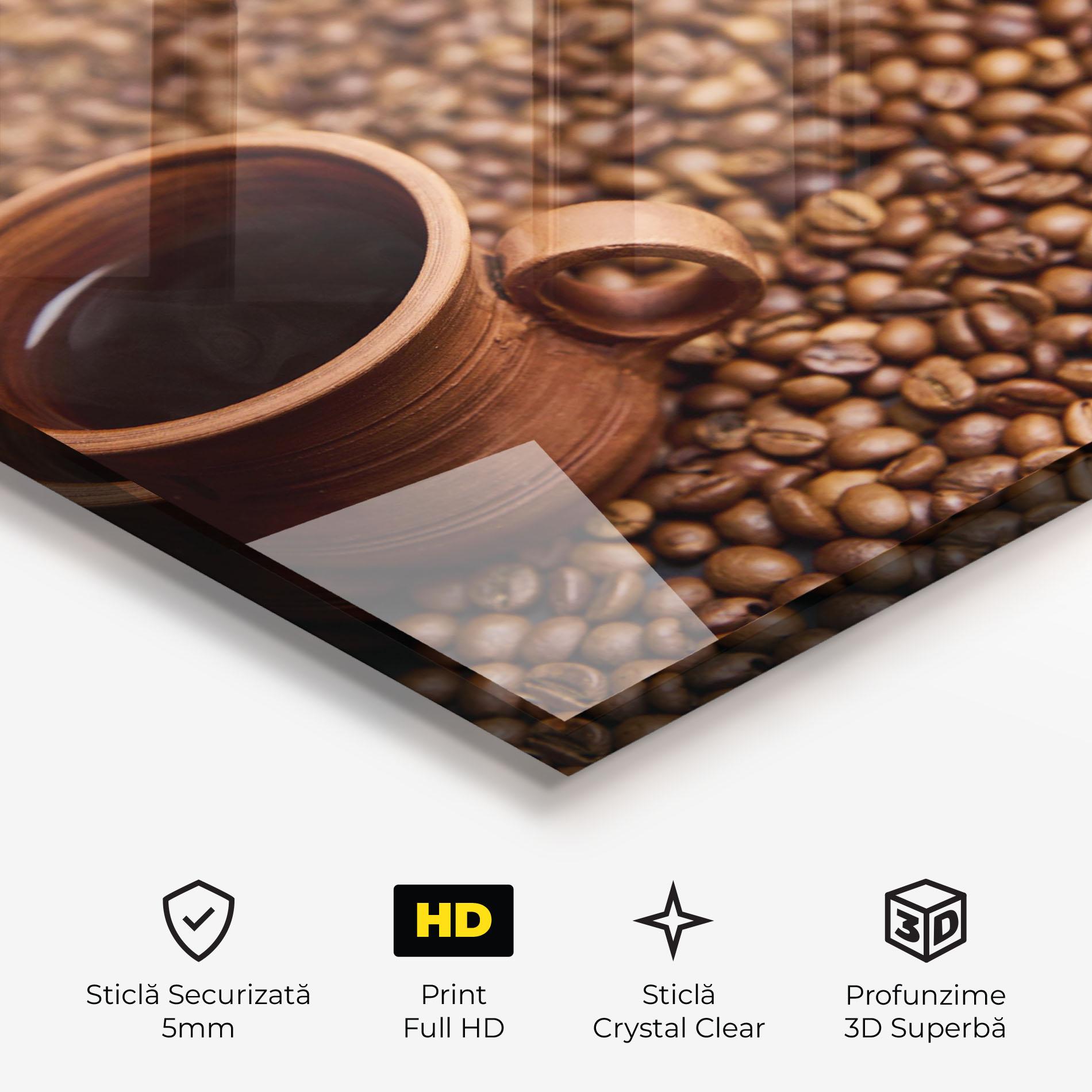 Tablou Sticla Clay Coffee Cup mockup 3