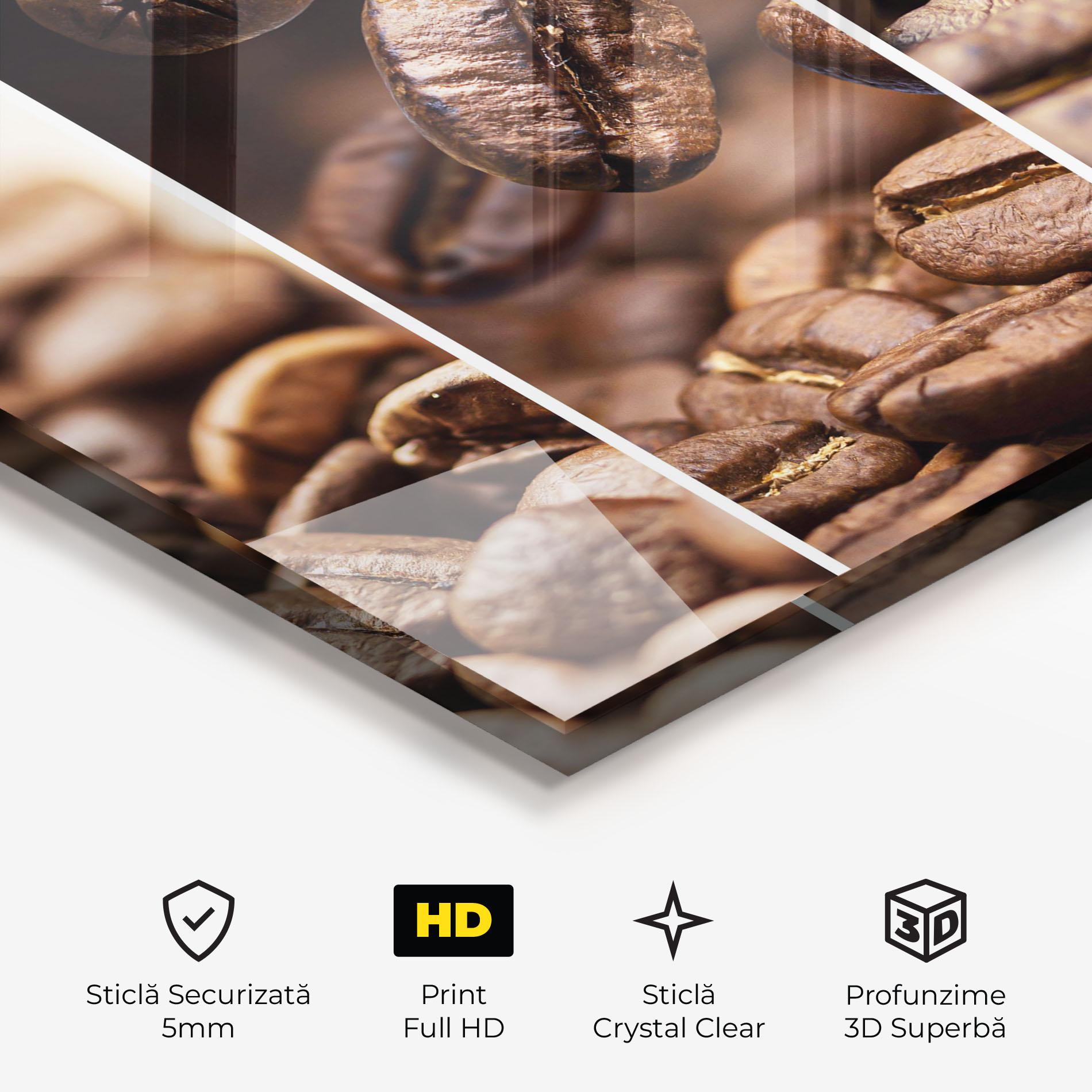 Tablou Sticla Coffee Collage mockup 3