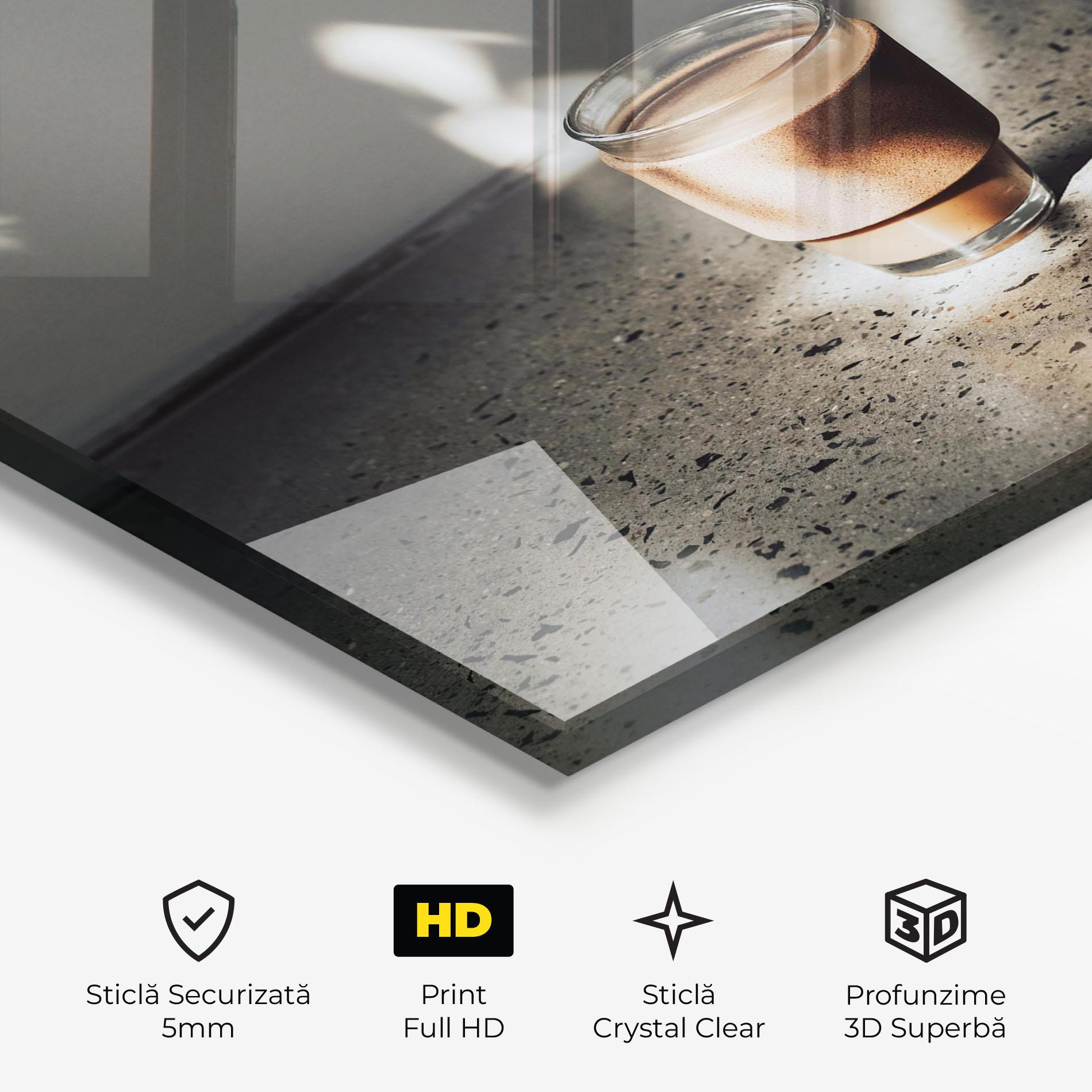 Tablou Sticla Coffee In The Sun mockup 3