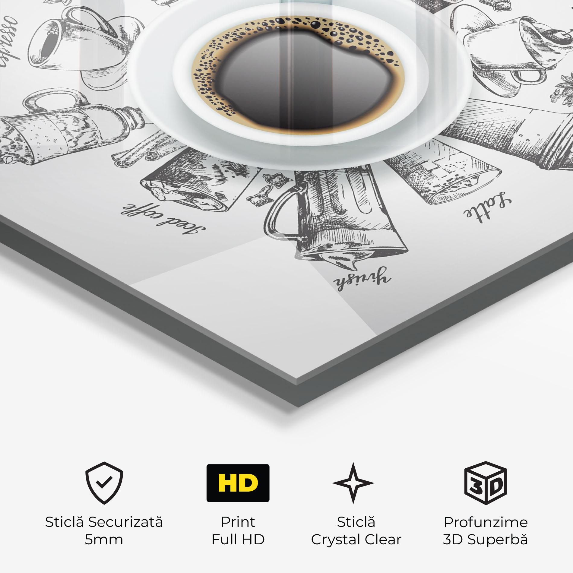 Tablou Sticla Coffee List mockup 3