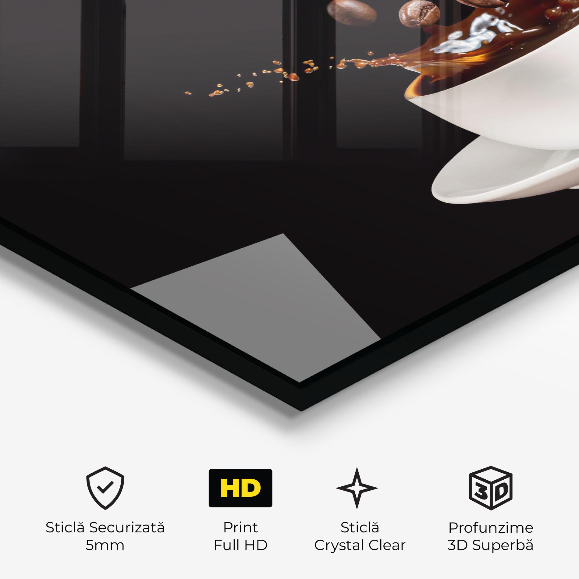 Tablou Sticla Coffee Splashes mockup 3
