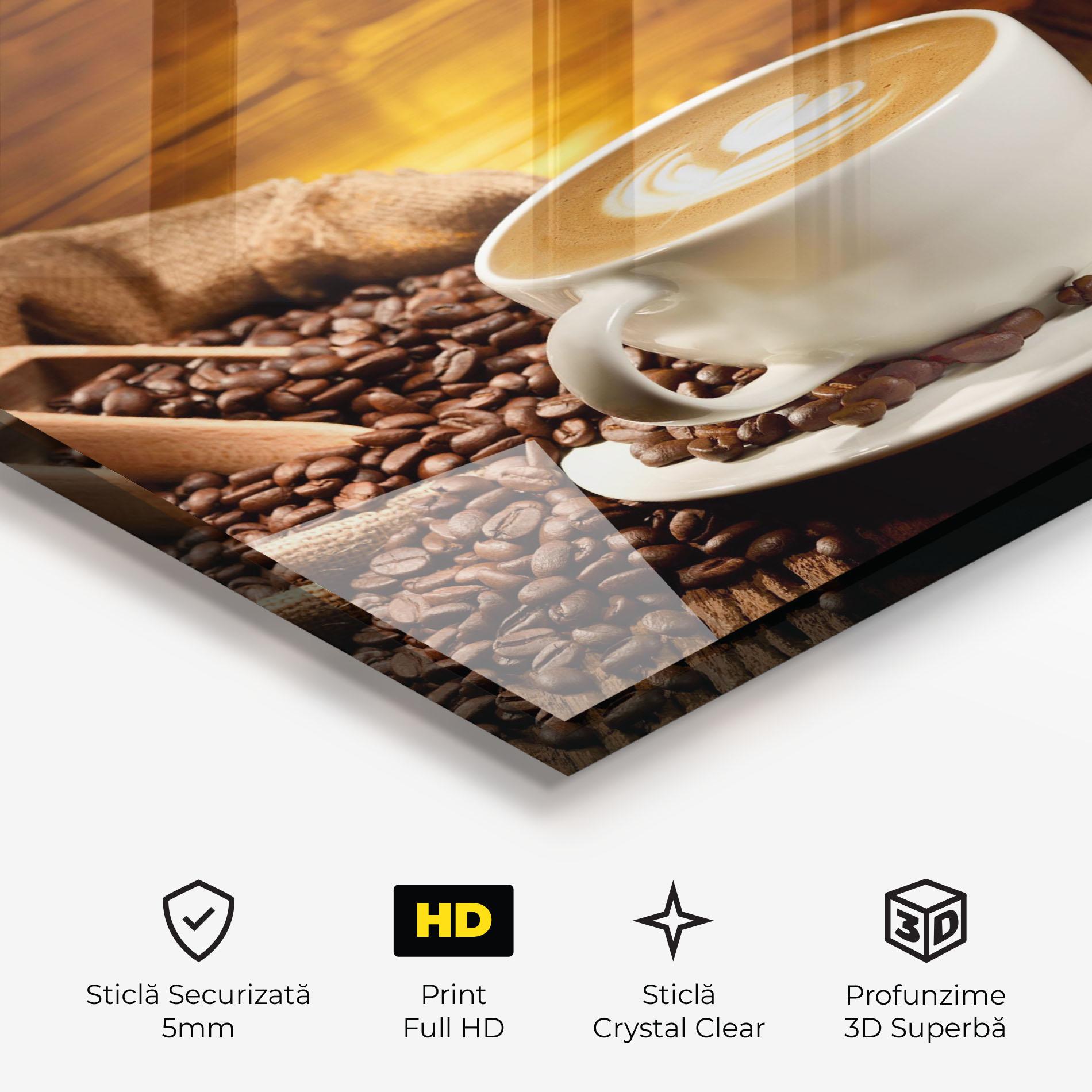 Tablou Sticla Latte Coffee mockup 3
