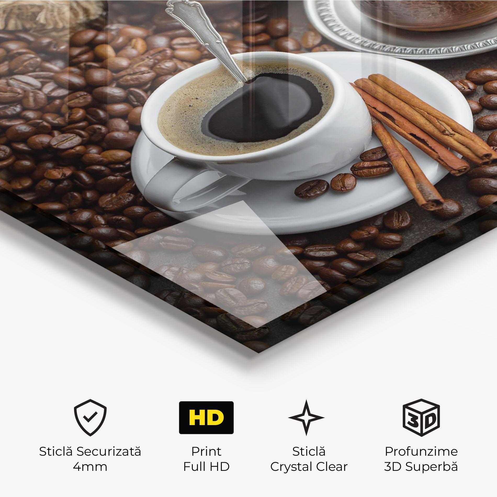 Tablou Sticla Black Coffee Bean mockup 3