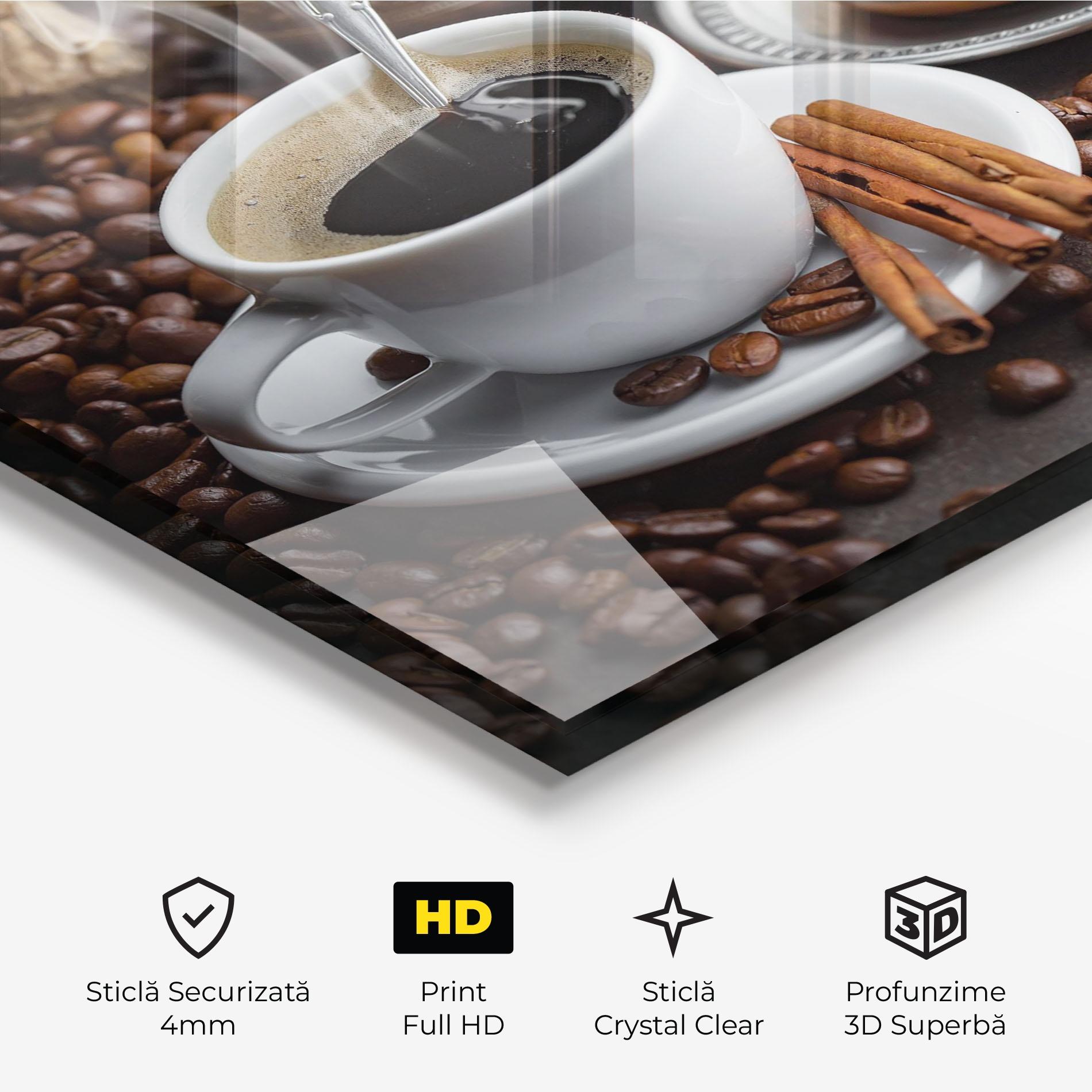 Tablou Sticla Black Coffee Beans mockup 3
