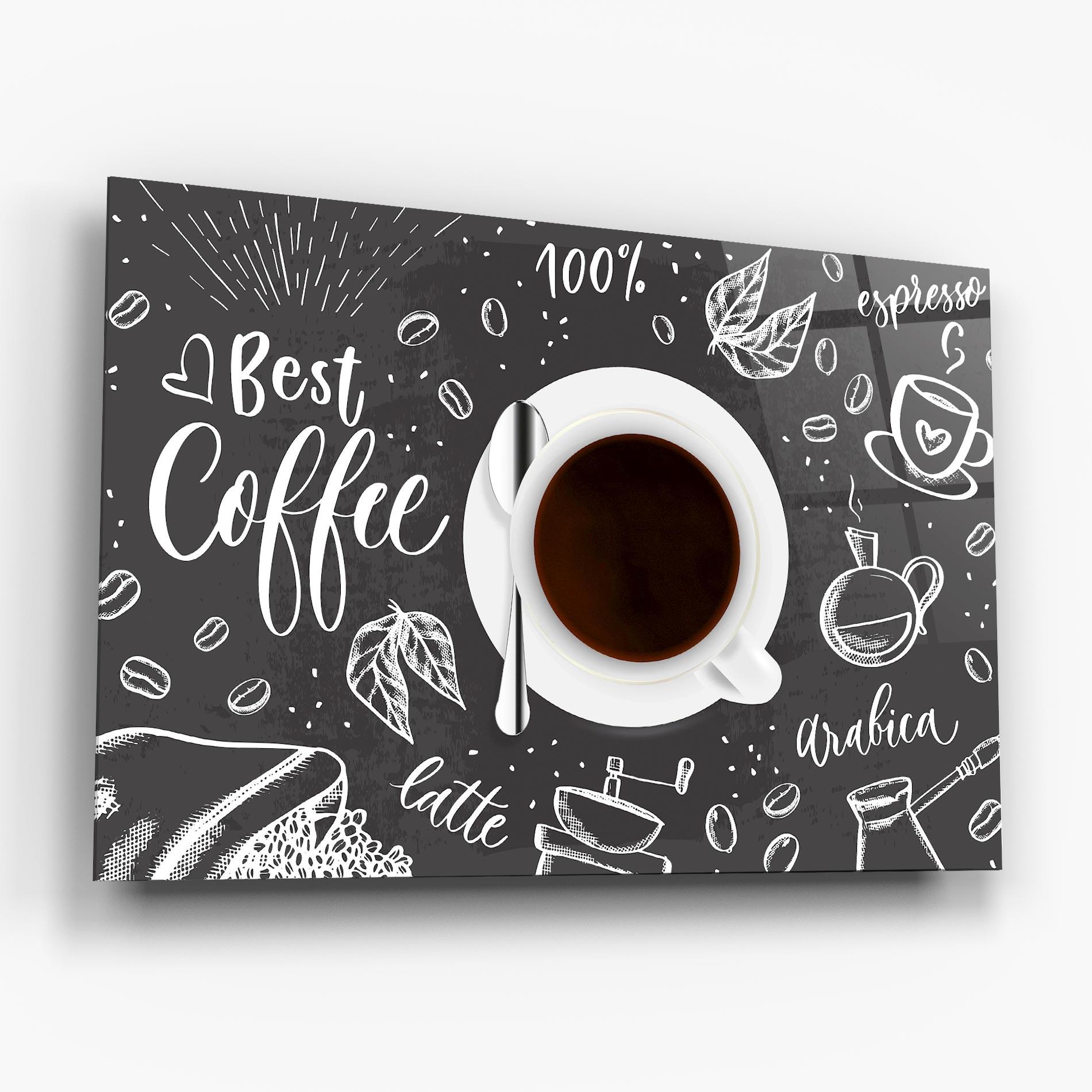 Tablou Sticla Best Coffee mockup 6