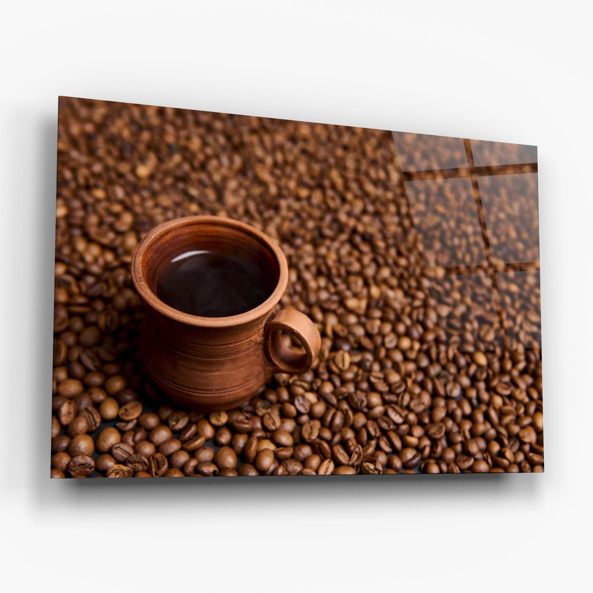 Tablou Sticla Clay Coffee Cup mockup 6