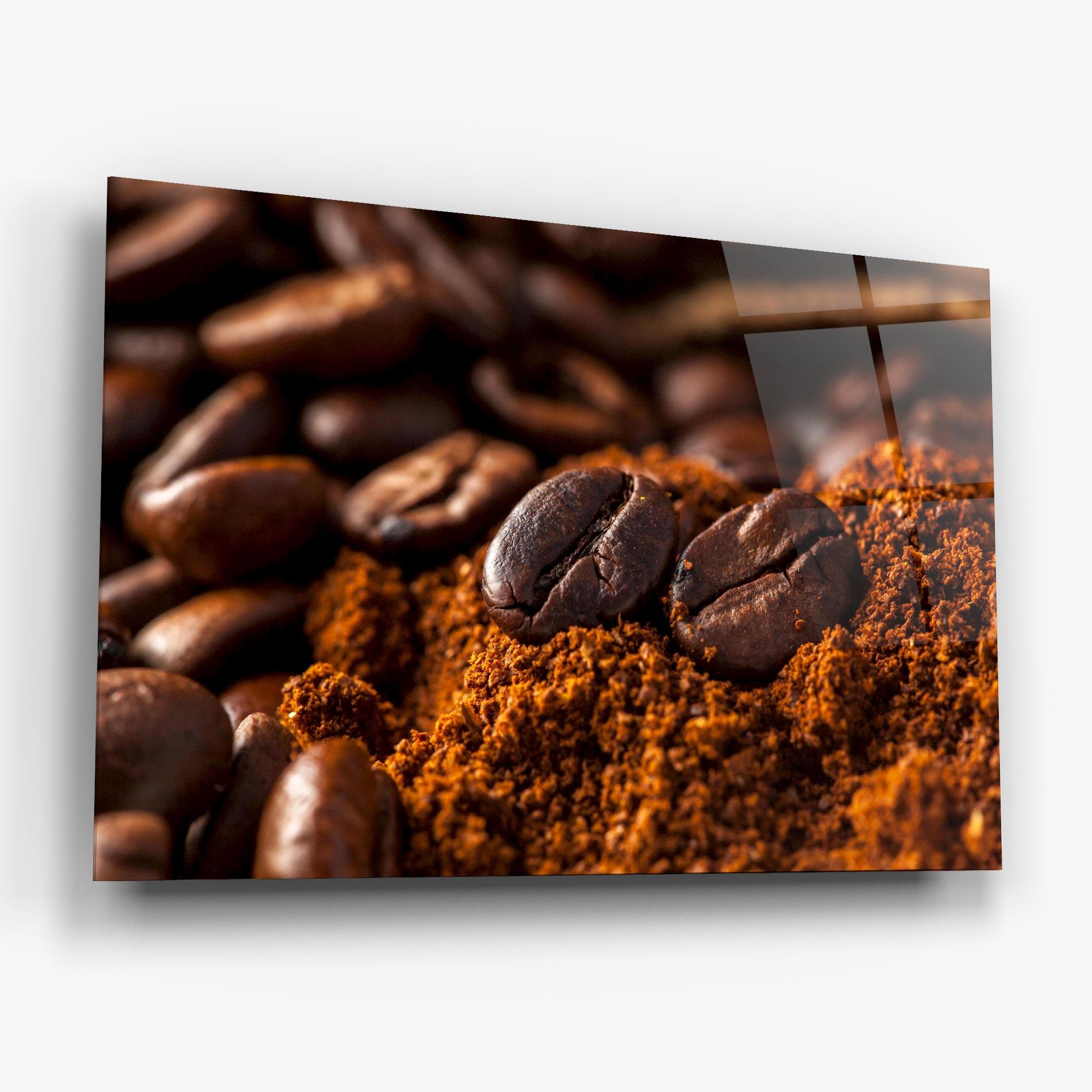 Tablou Sticla Close Up Coffee Beans mockup 6