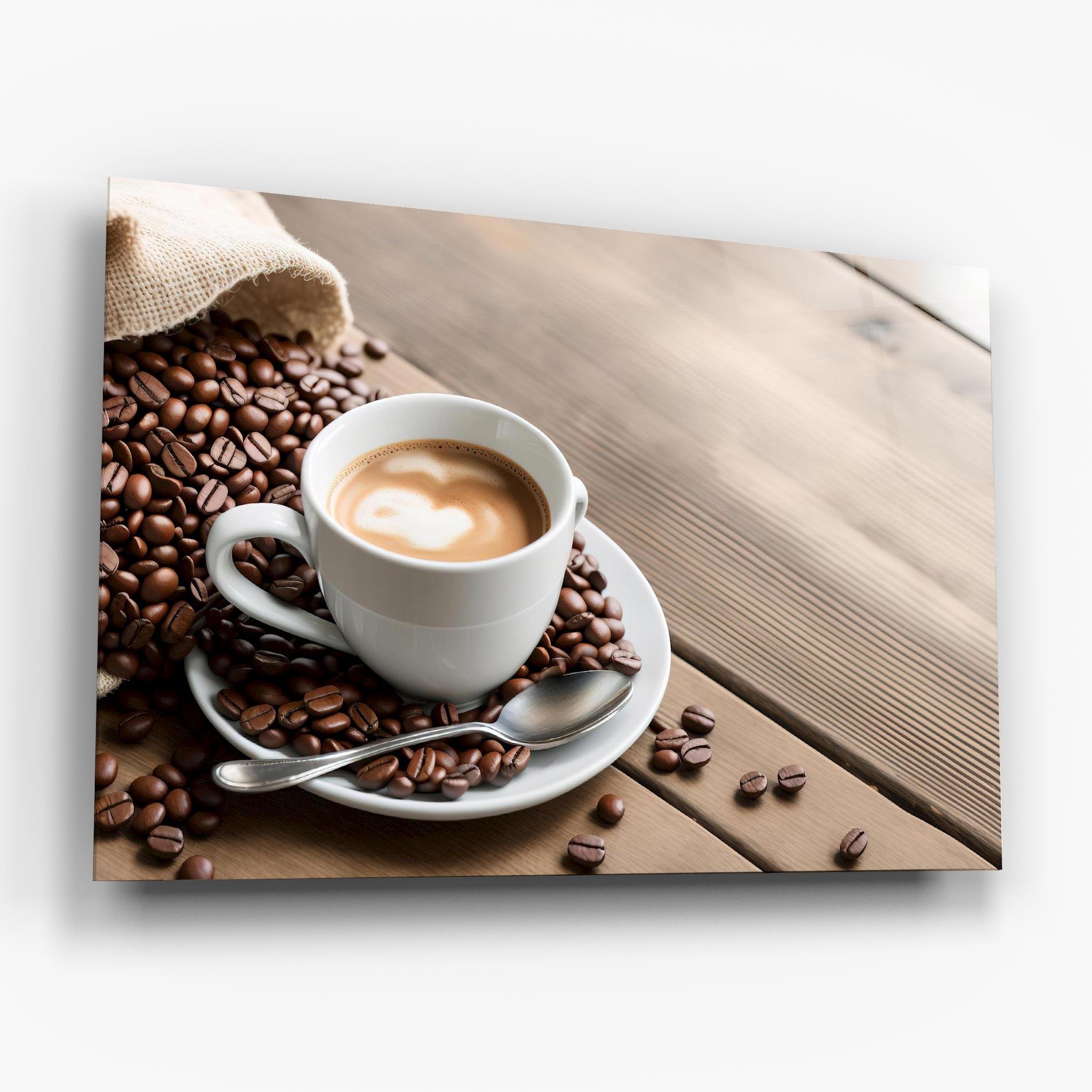 Tablou Sticla Coffee On Table mockup 6
