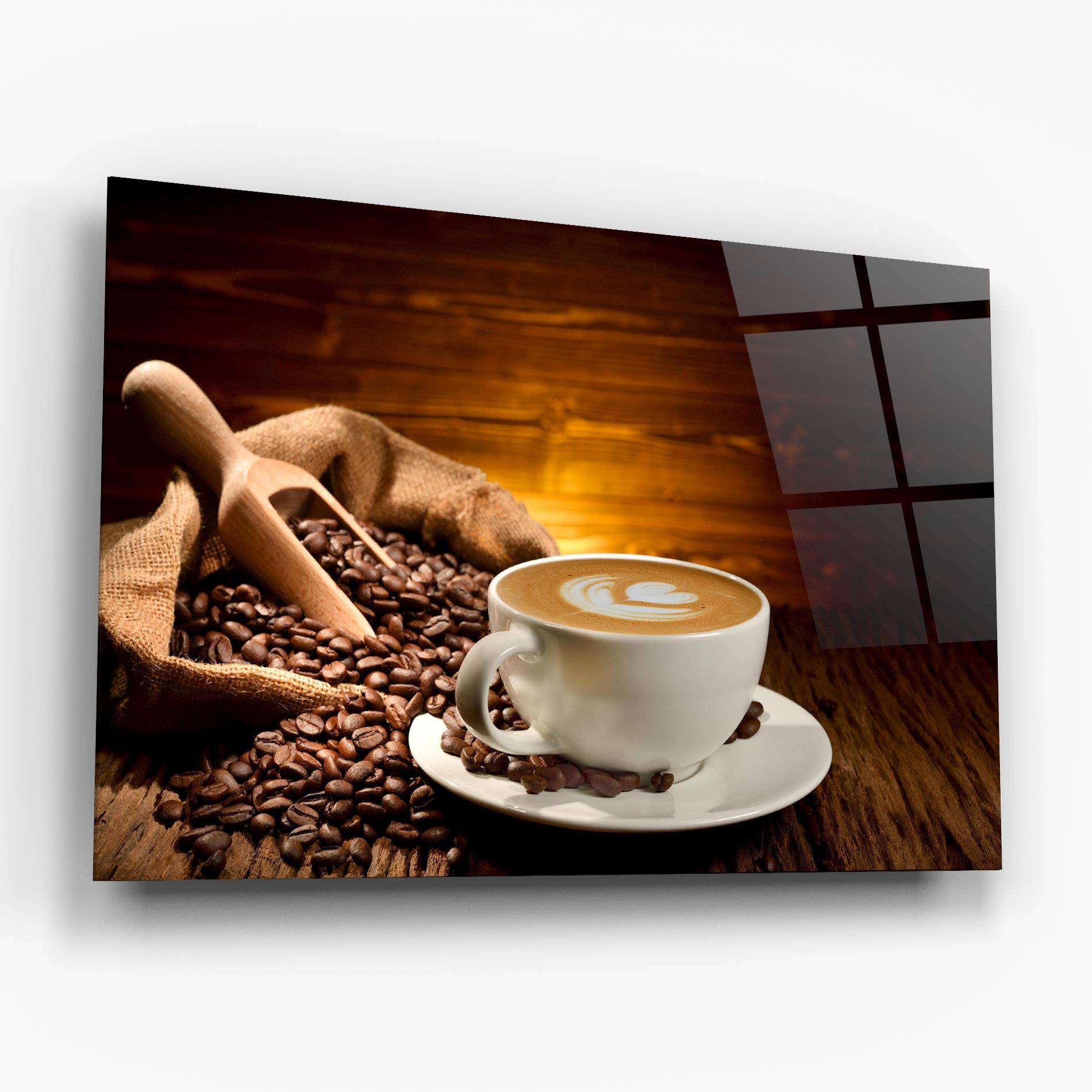Tablou Sticla Latte Coffee mockup 6