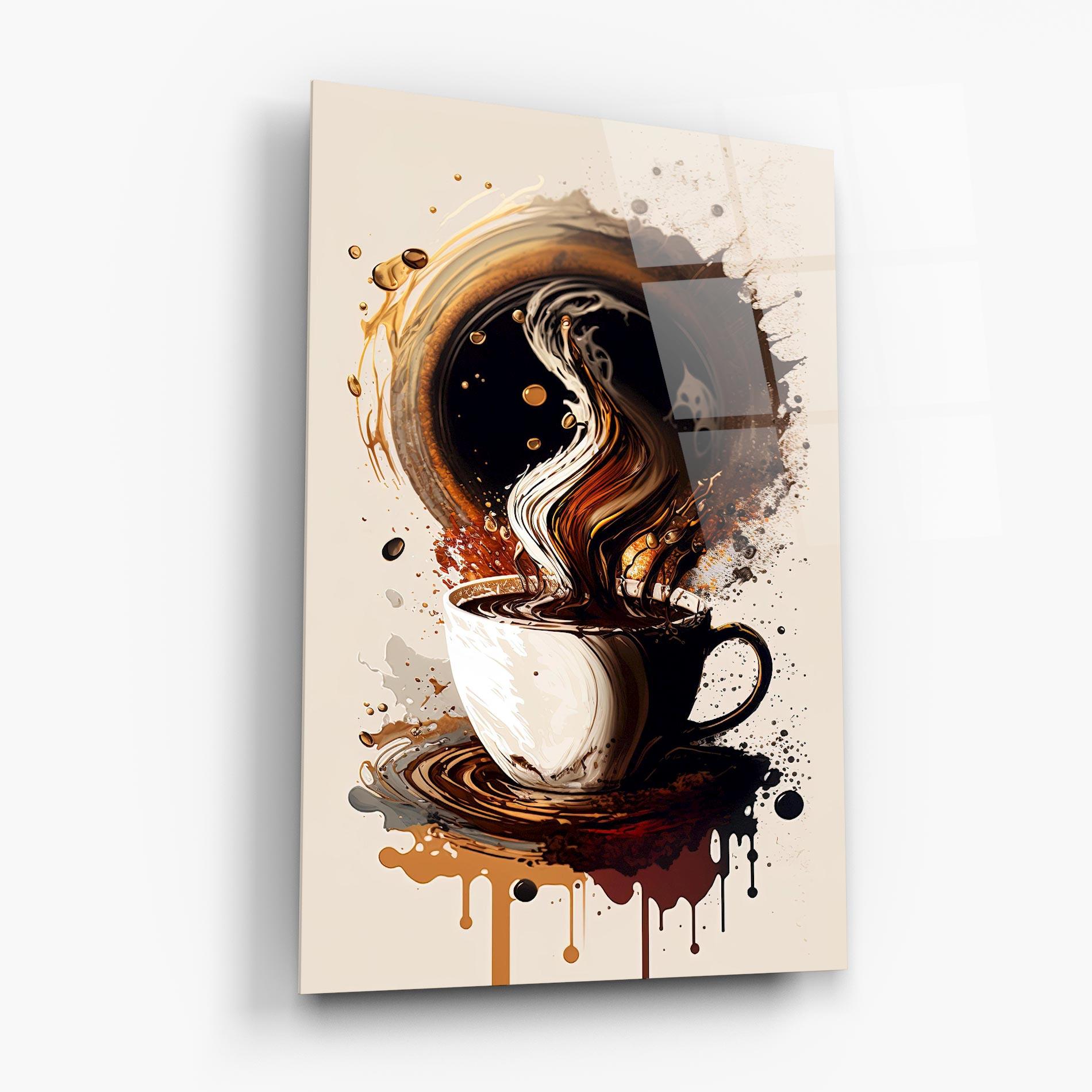 Tablou Sticla Coffee Art mockup 6