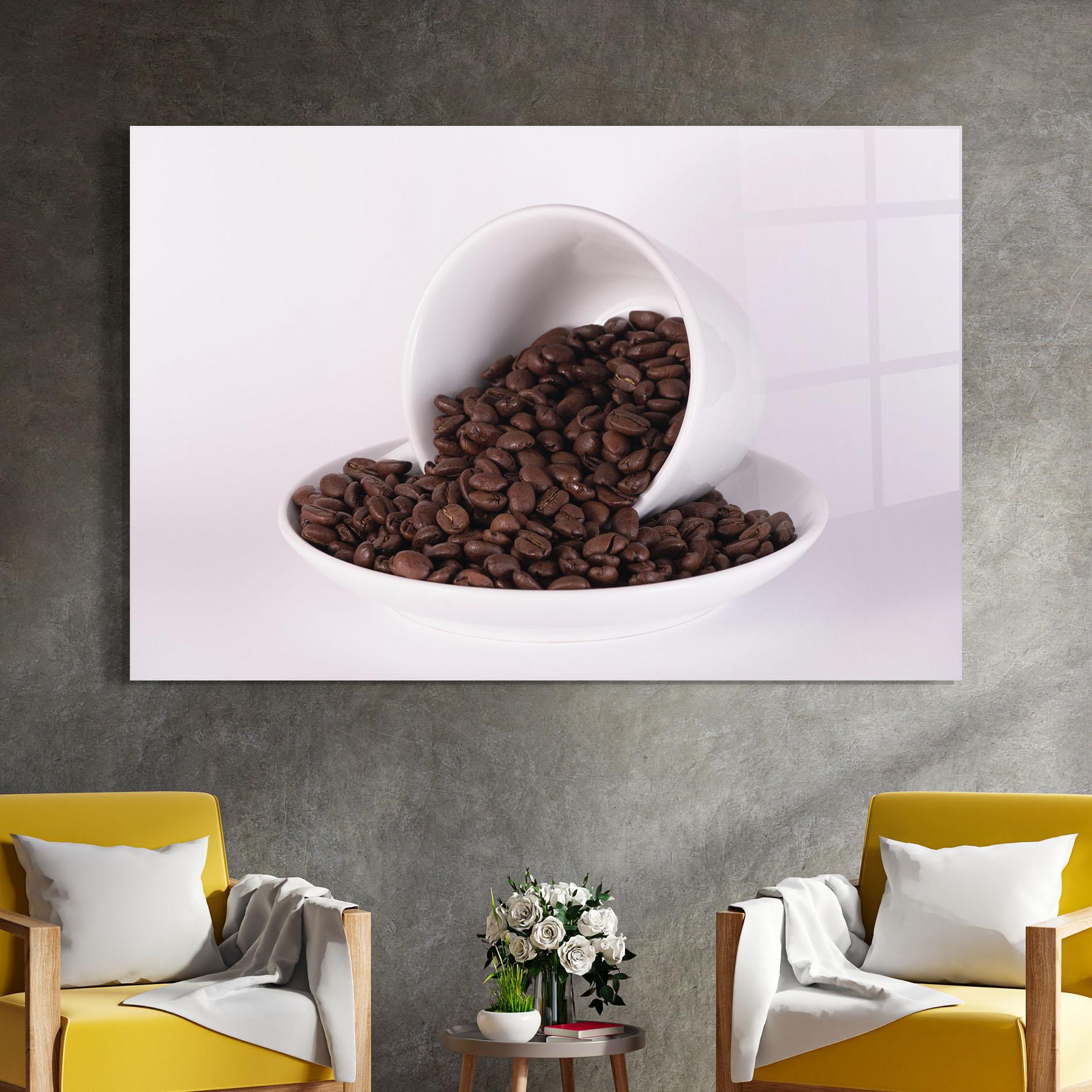 Tablou Sticla Bowl Of Coffee mockup 4