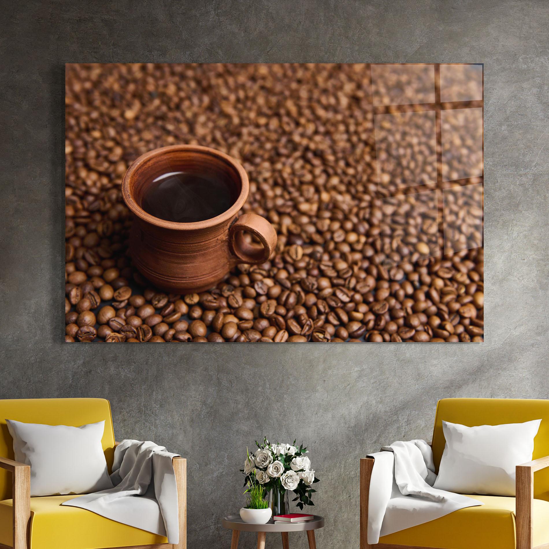 Tablou Sticla Clay Coffee Cup mockup 4