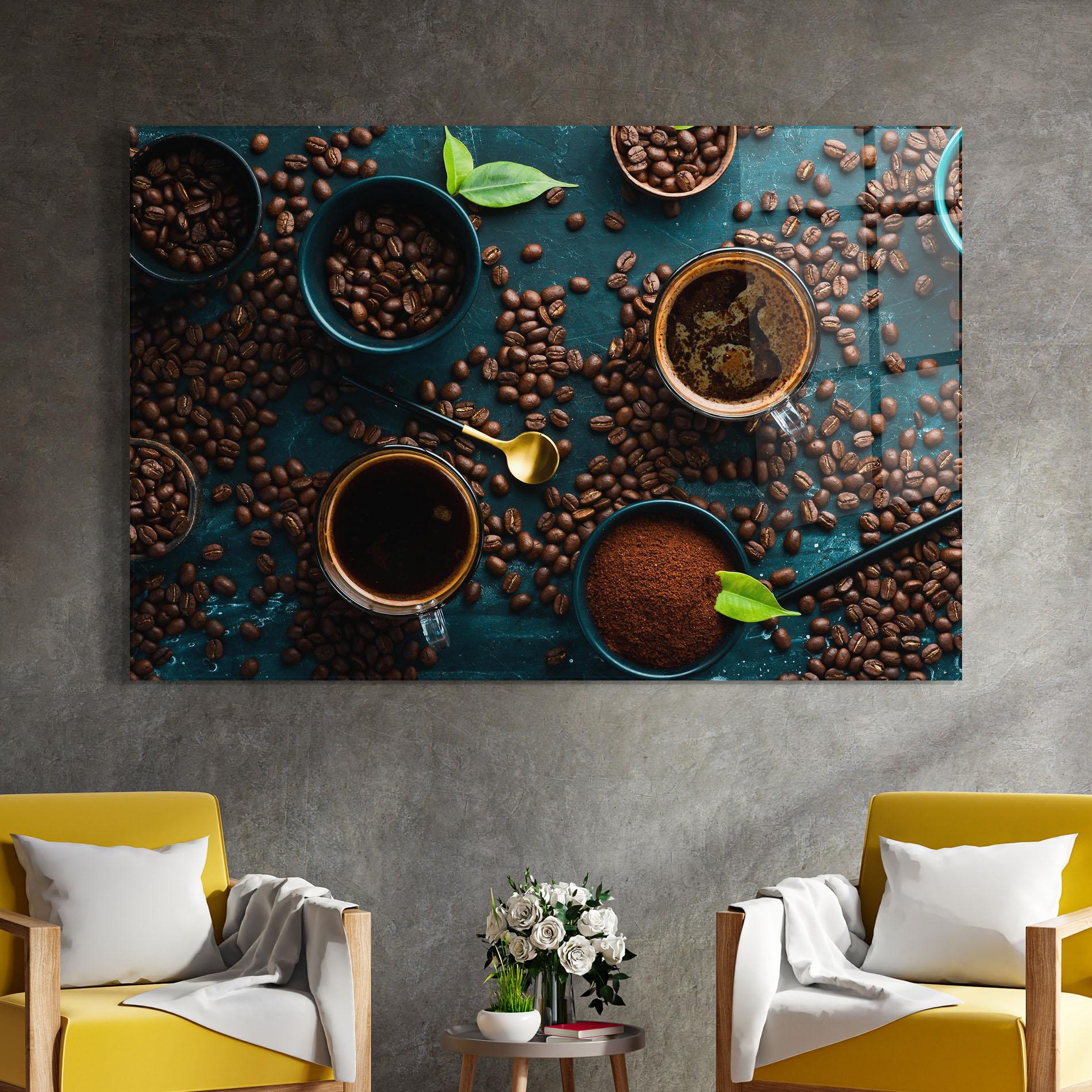 Tablou Sticla Coffee Cups mockup 4