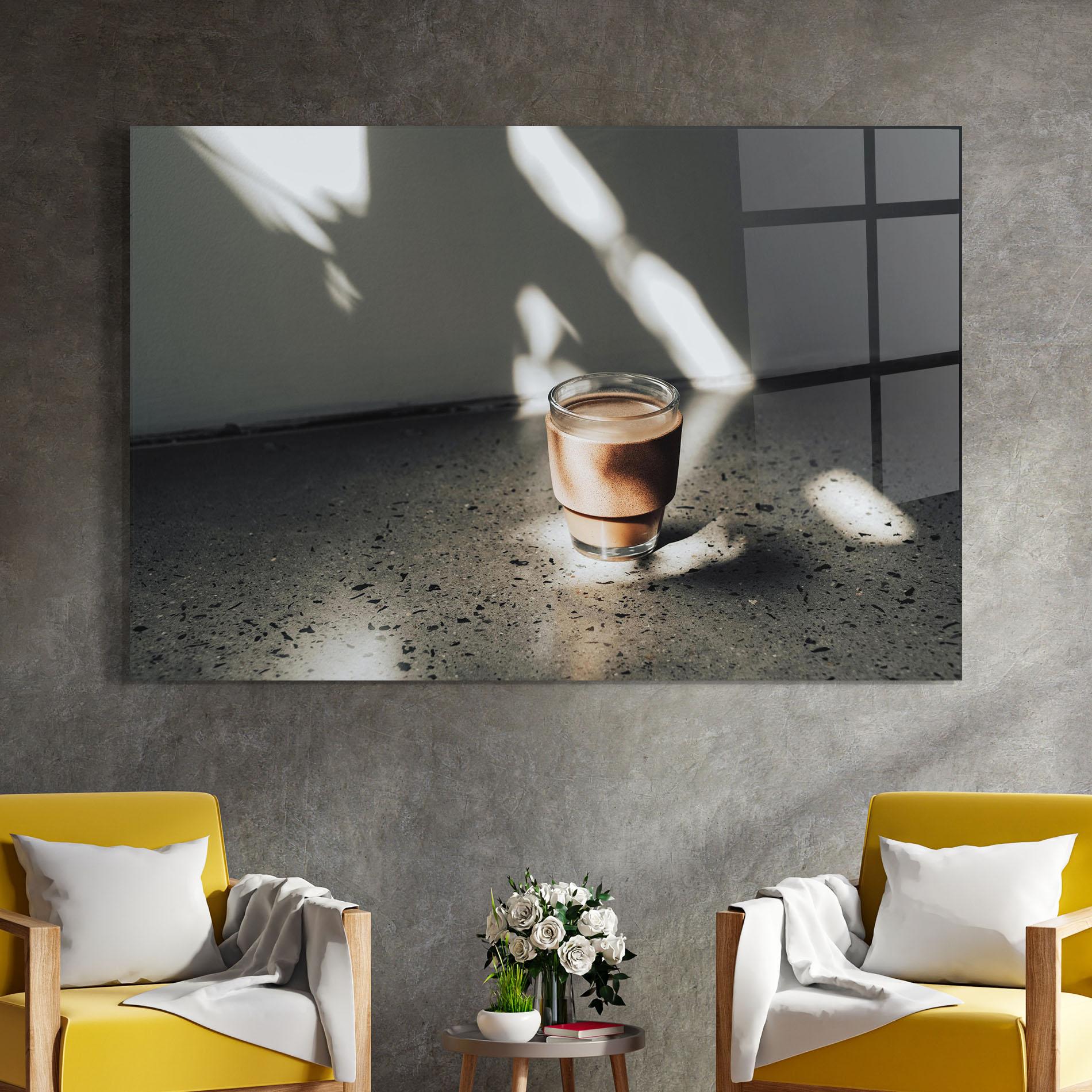 Tablou Sticla Coffee In The Sun mockup 4