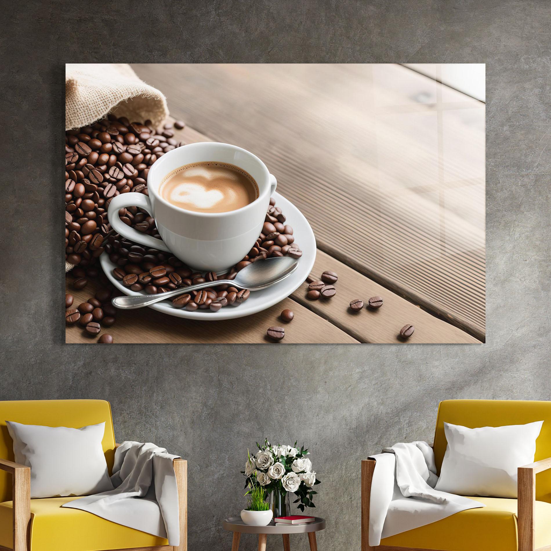 Tablou Sticla Coffee On Table mockup 4
