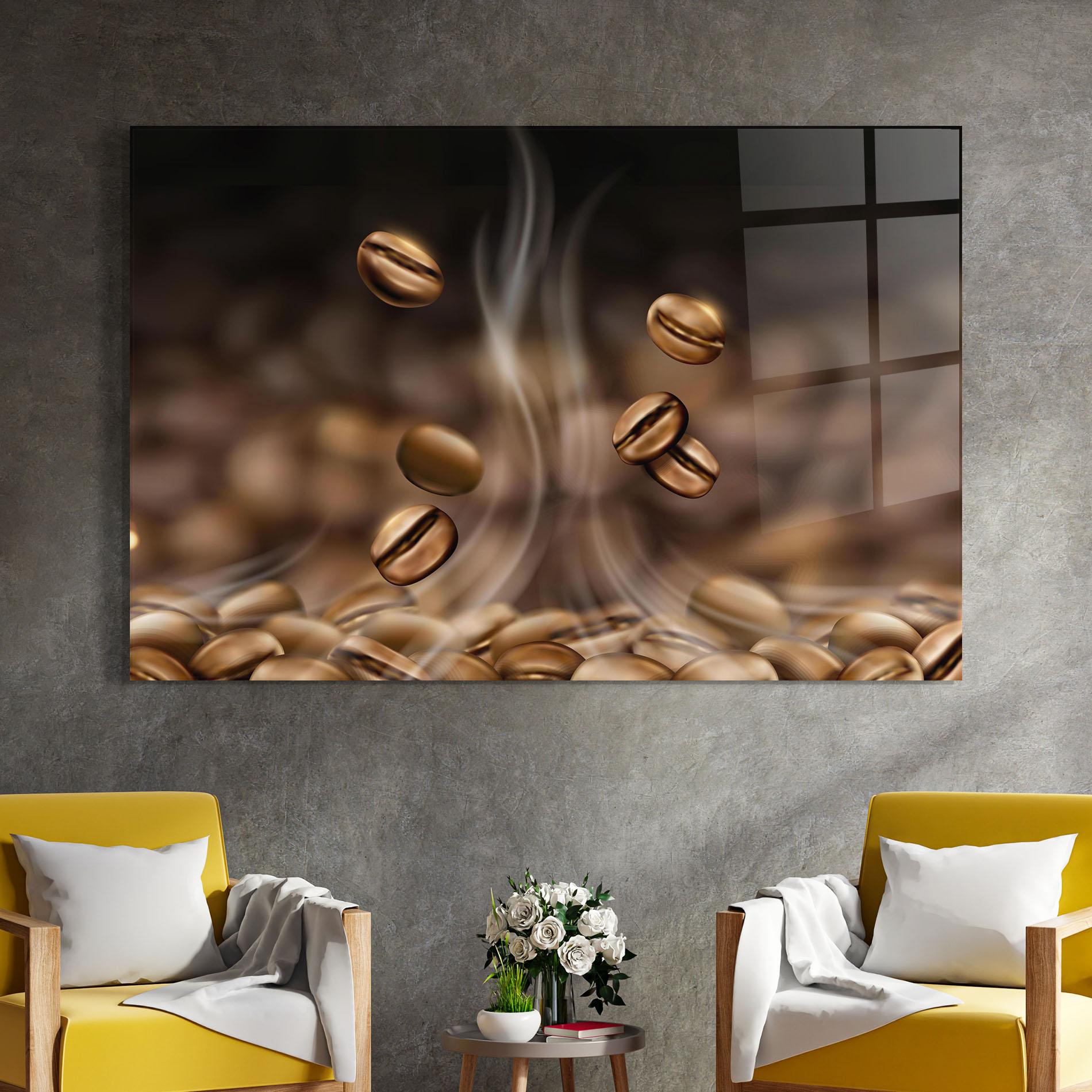 Tablou Sticla Coffee Smoke mockup 4