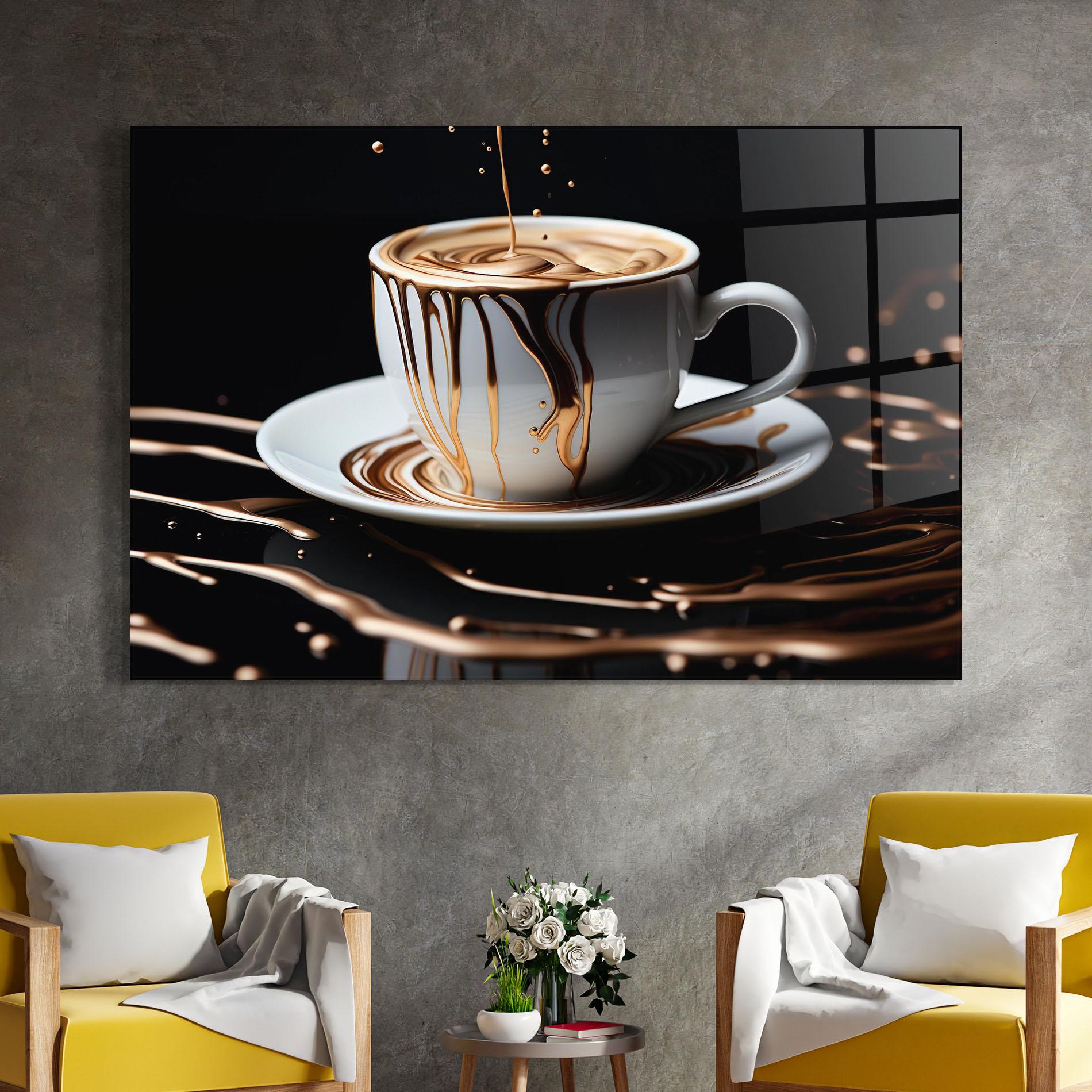 Tablou Sticla Cold Coffee Drink mockup 4