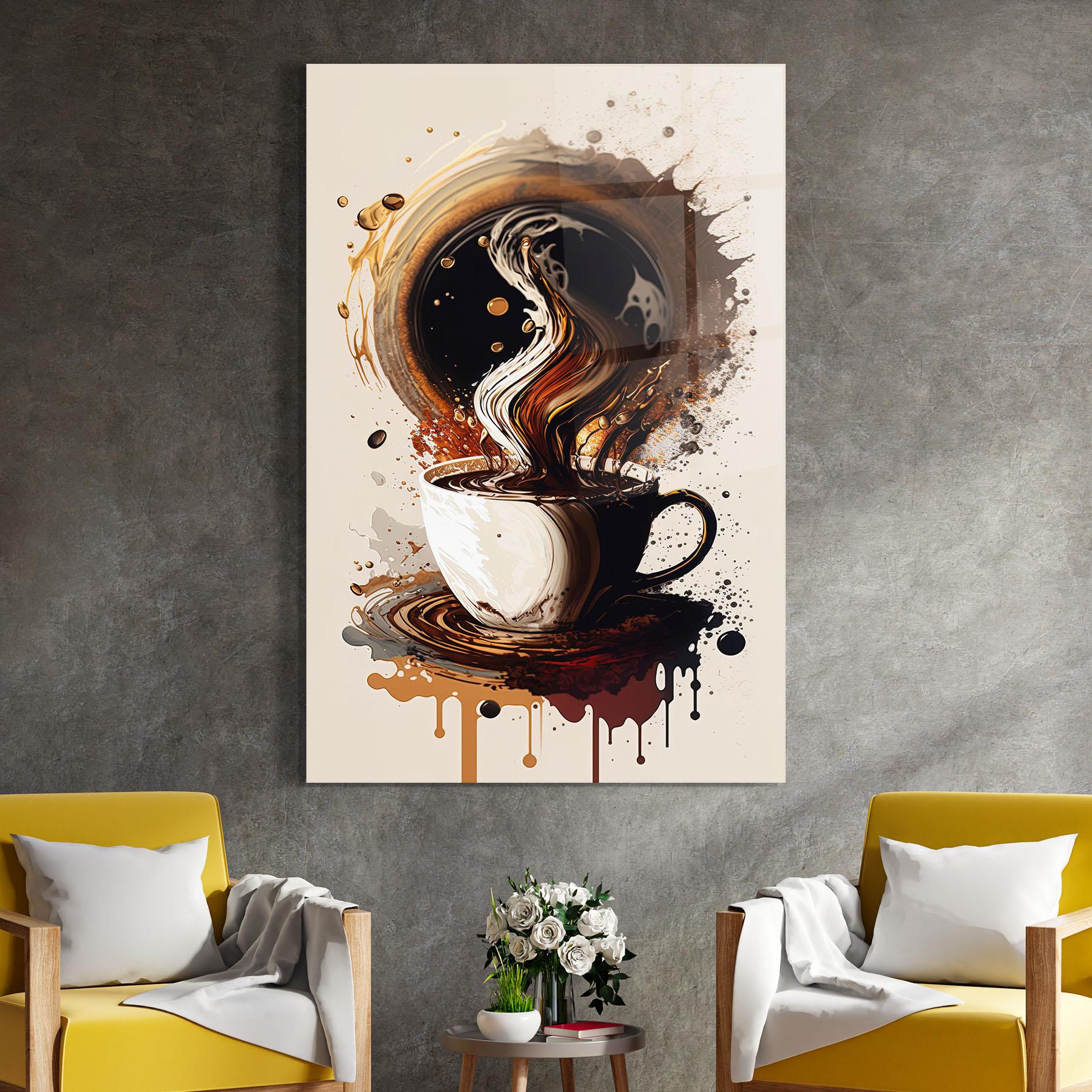 Tablou Sticla Coffee Art mockup 4