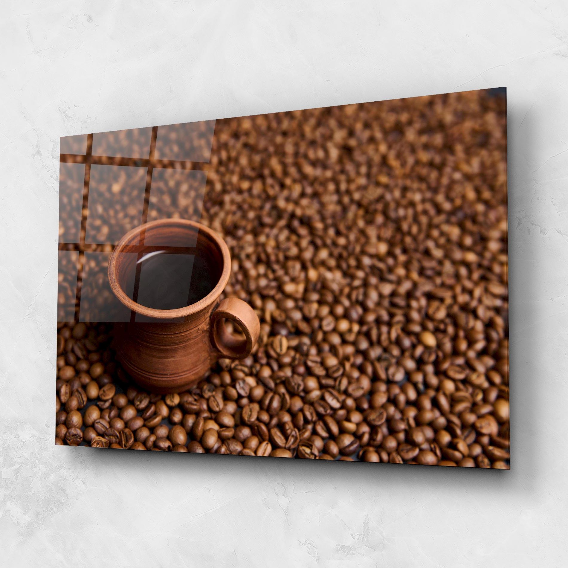 Tablou Sticla Clay Coffee Cup mockup 1