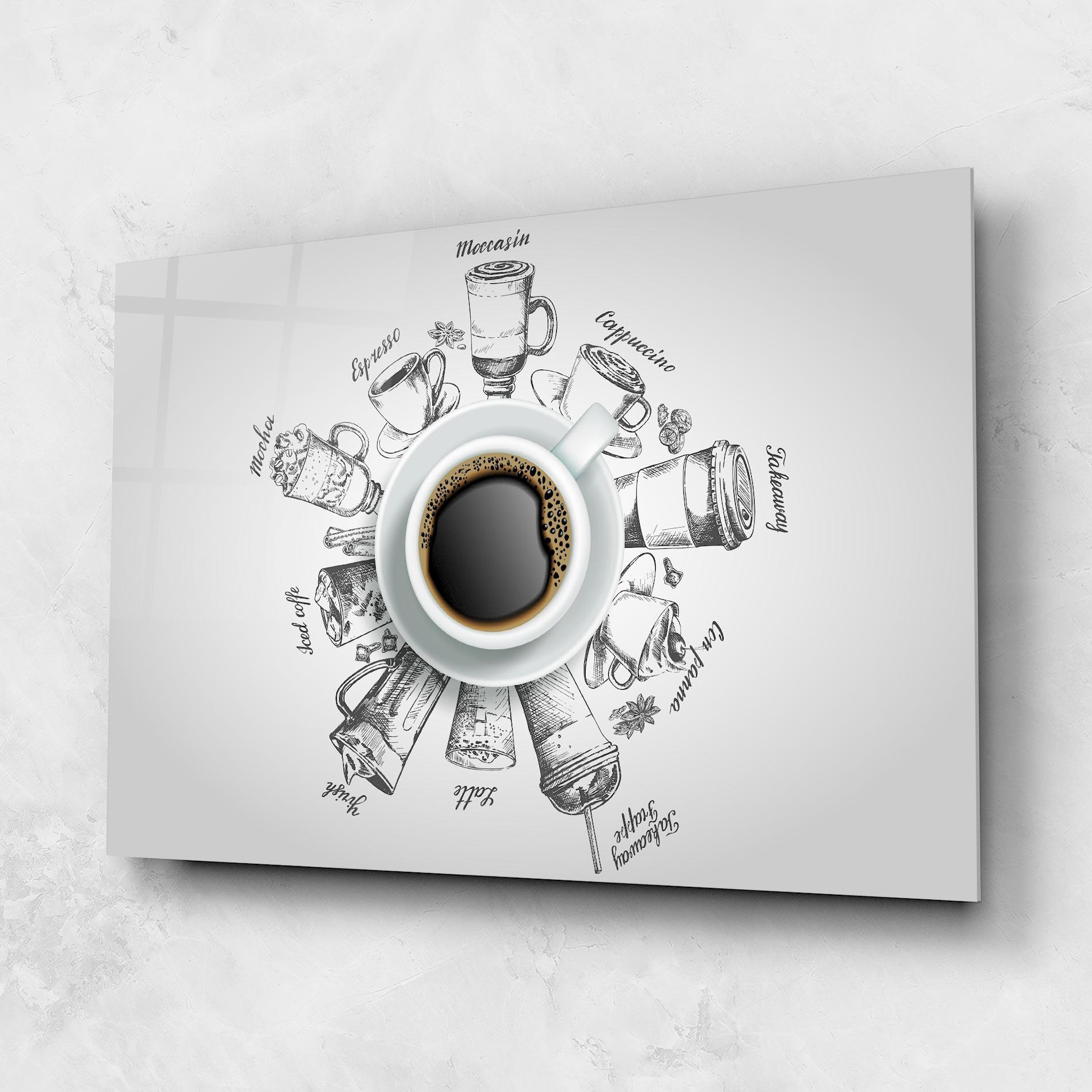 Tablou Sticla Coffee List mockup 1