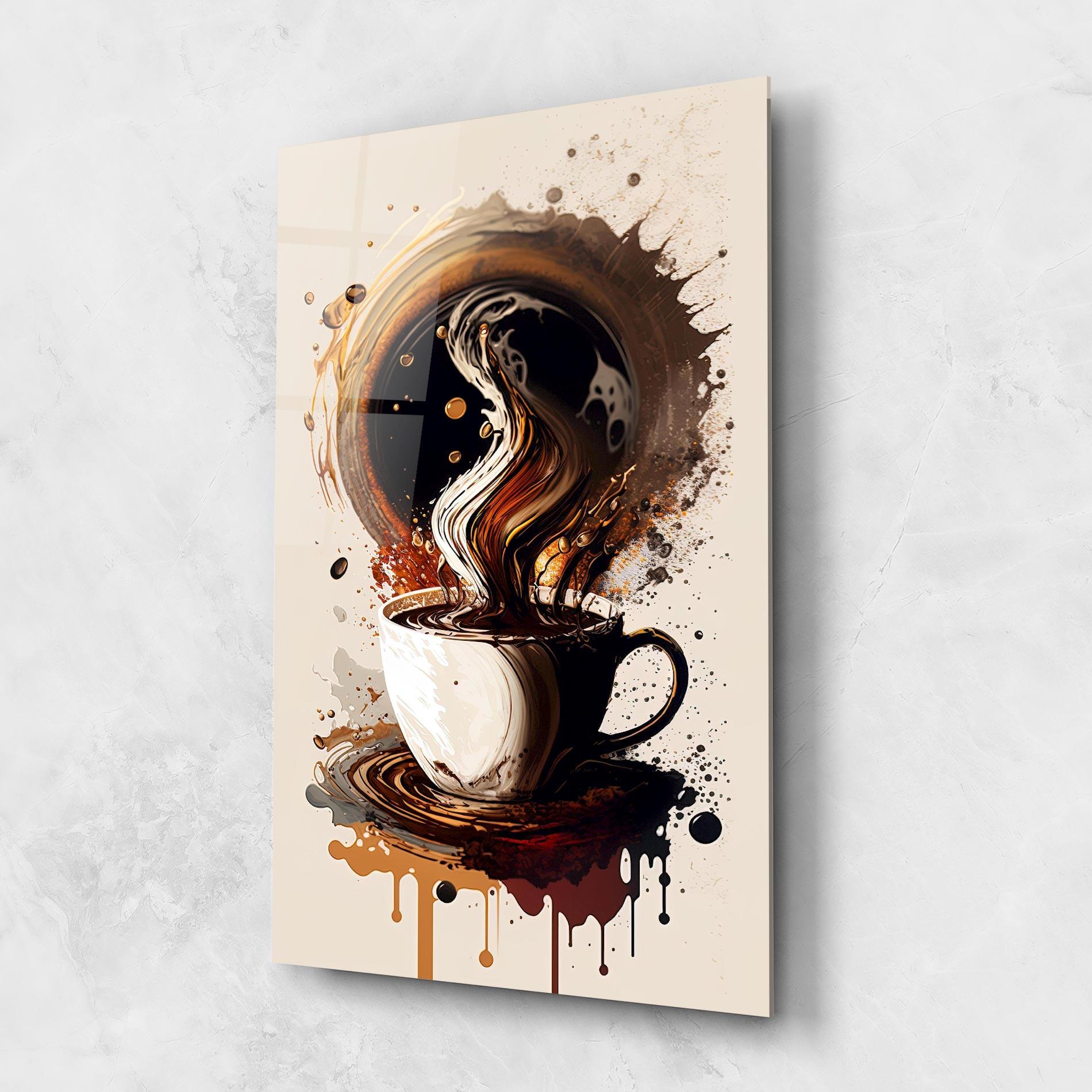 Tablou Sticla Coffee Art mockup 1