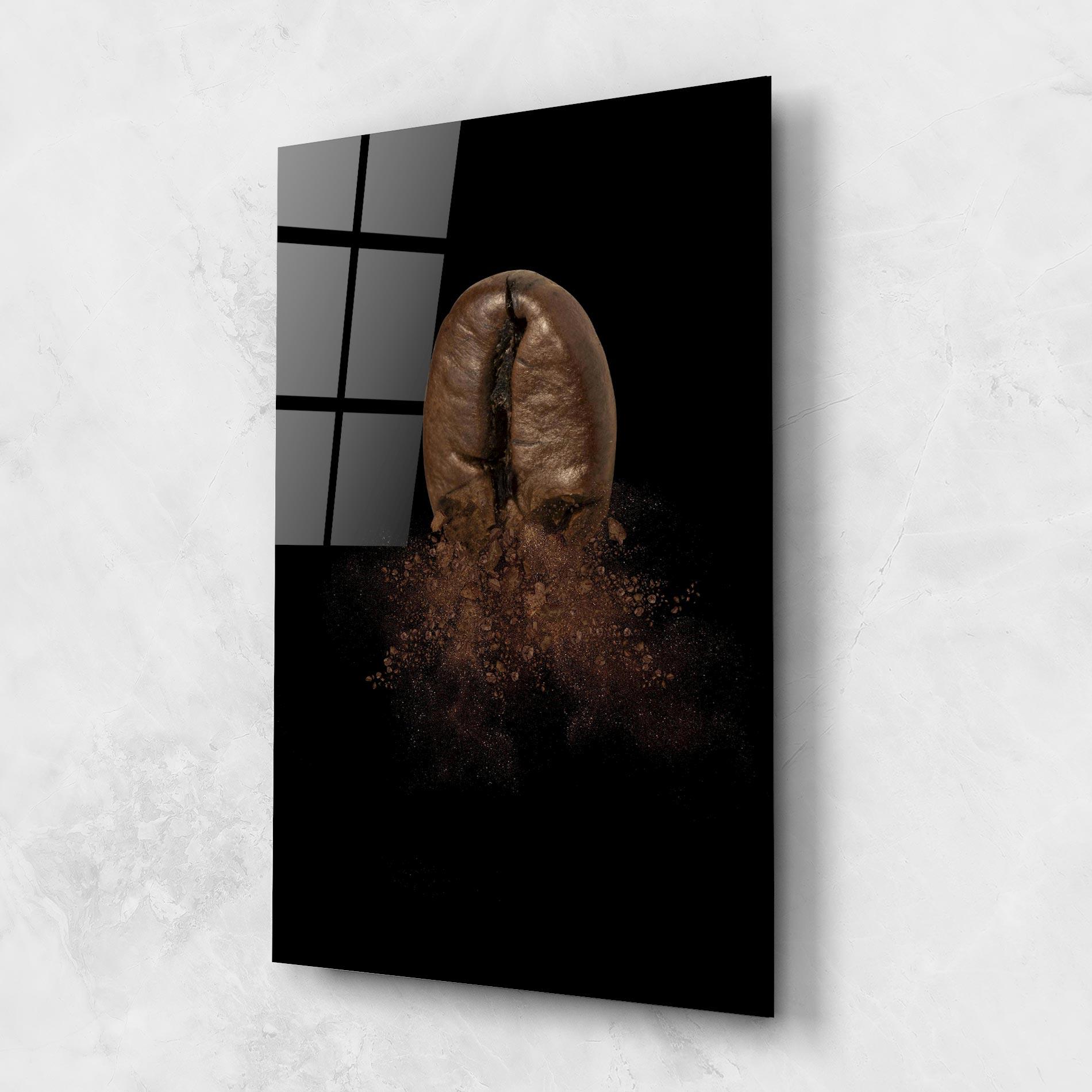 Tablou Sticla Coffee Bean Explosion mockup 1