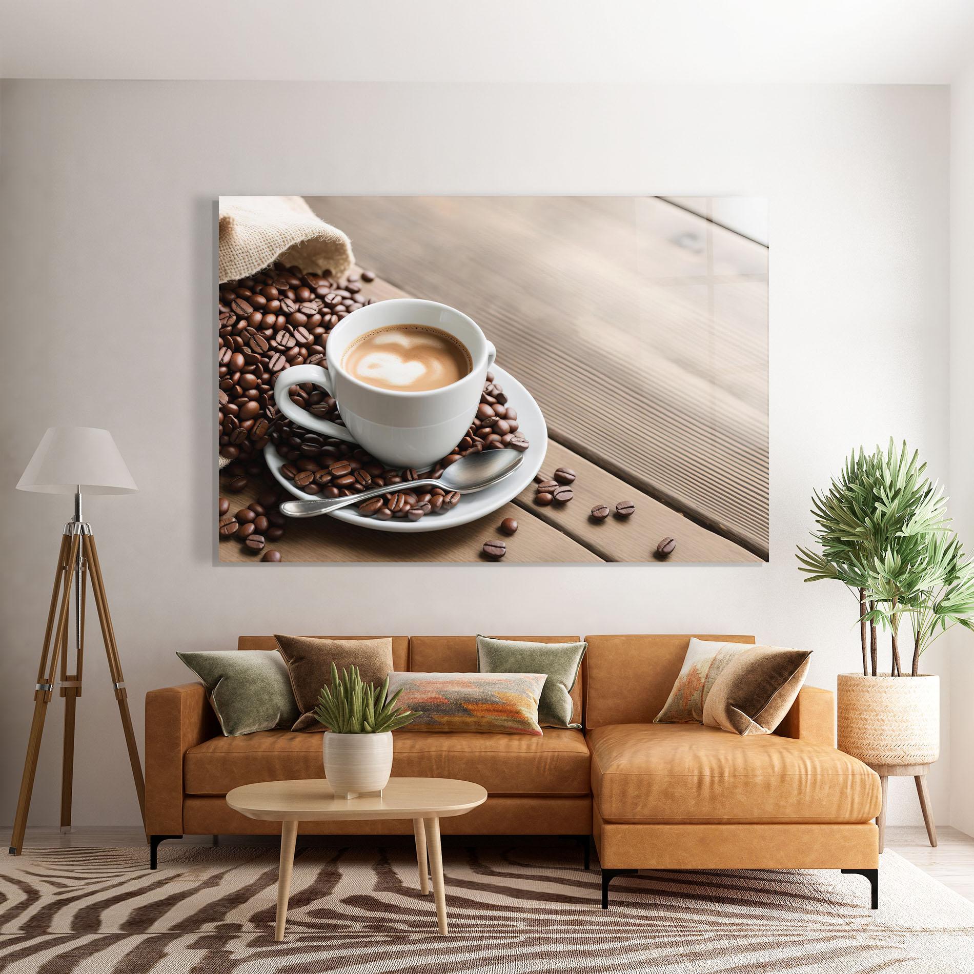 Tablou Sticla Coffee On Table mockup 7