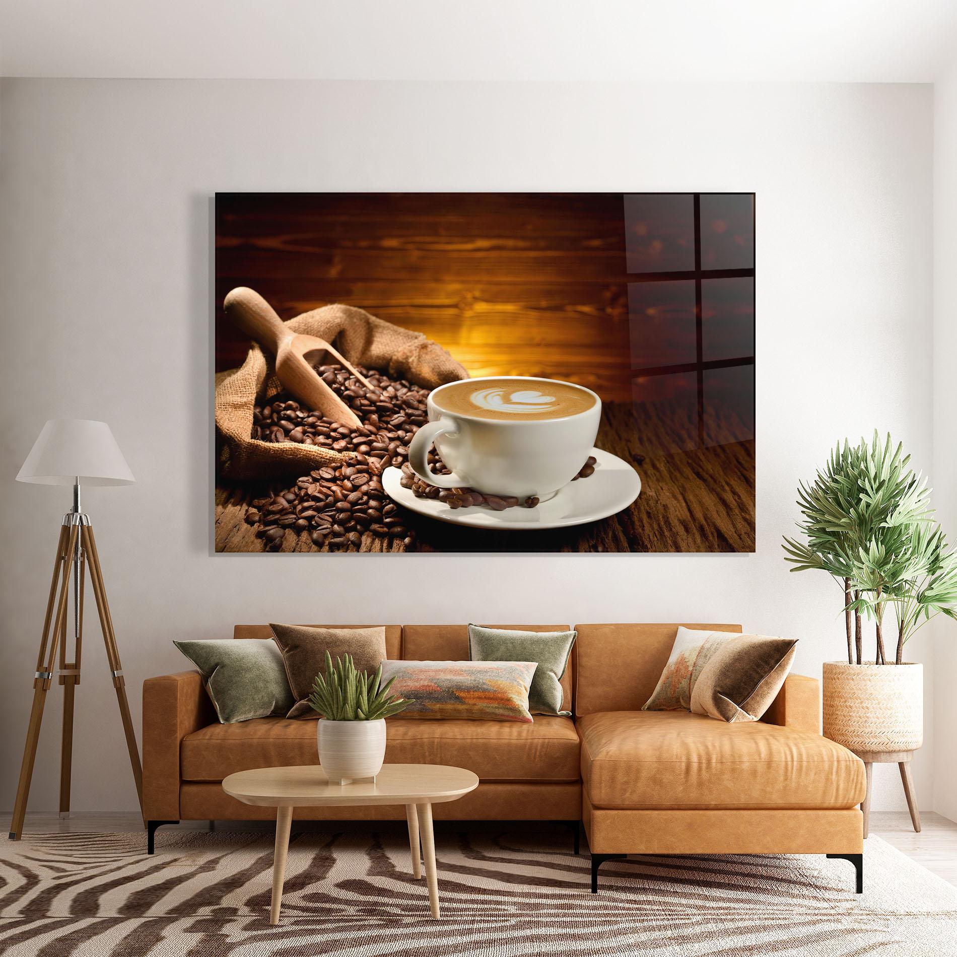 Tablou Sticla Latte Coffee mockup 7