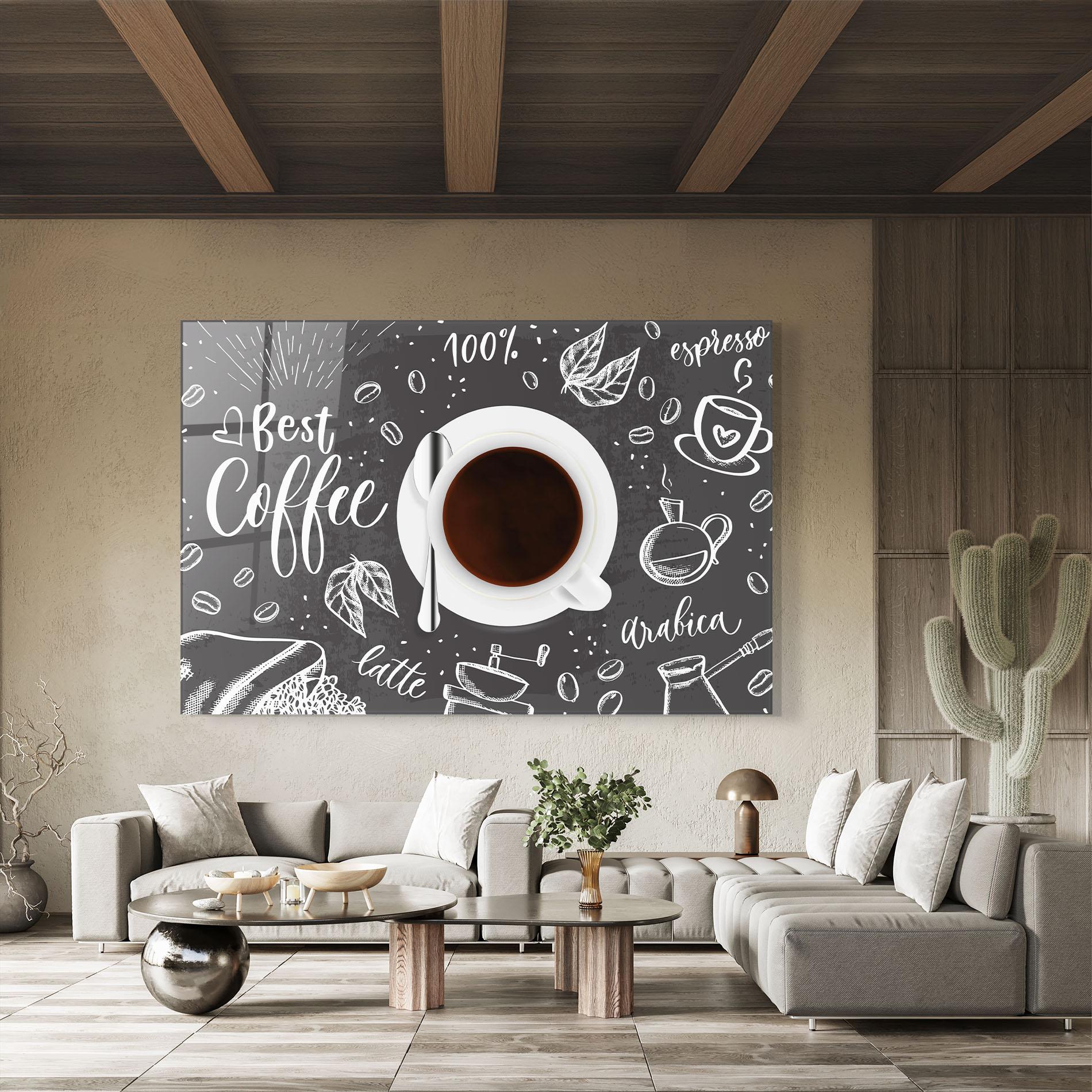 Tablou Sticla Best Coffee mockup 8