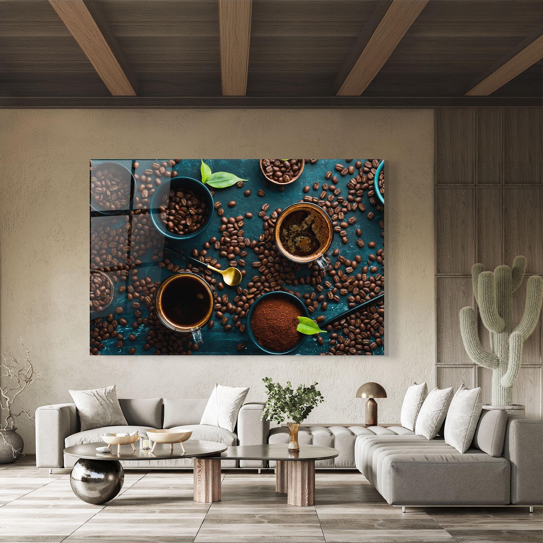 Tablou Sticla Coffee Cups mockup 8