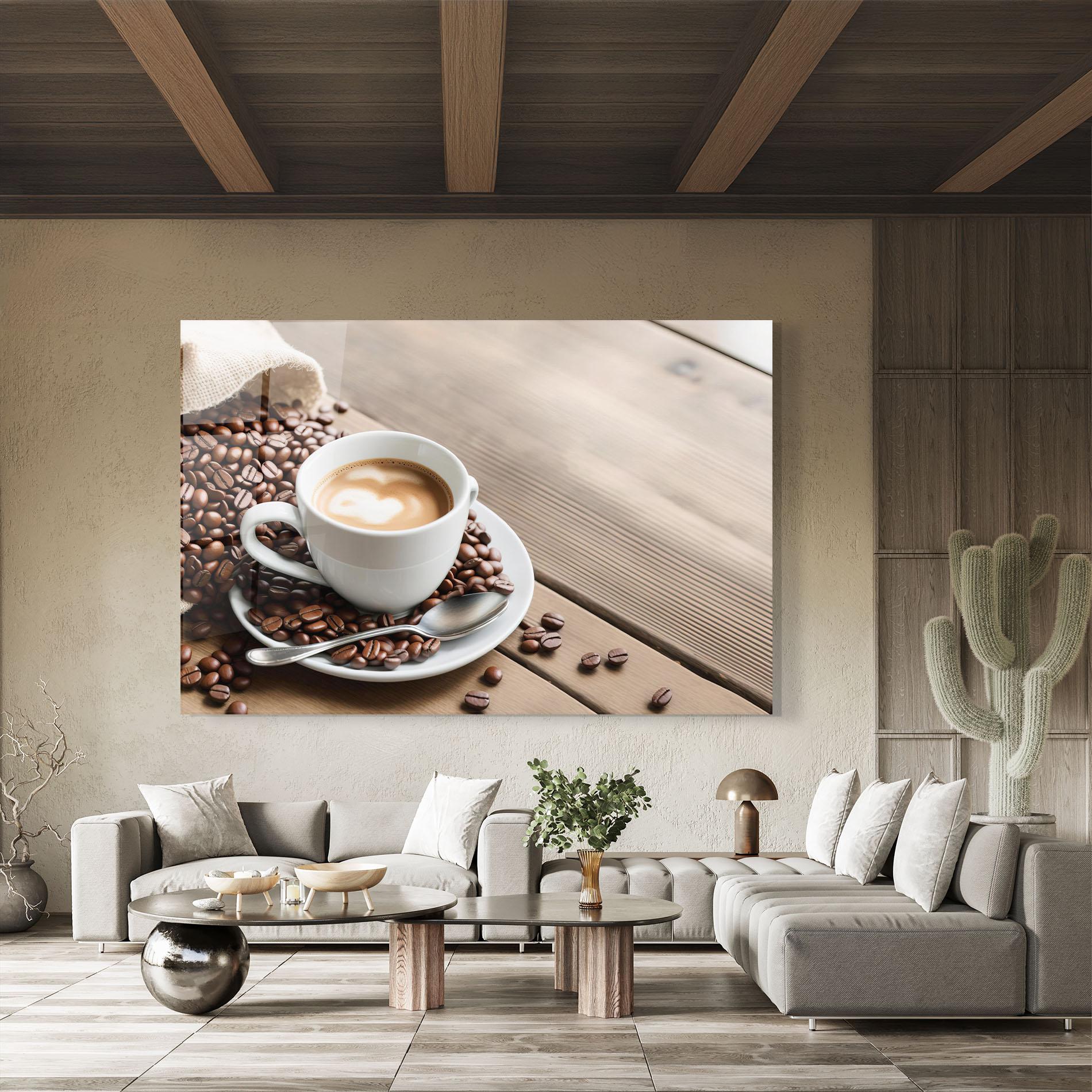 Tablou Sticla Coffee On Table mockup 8