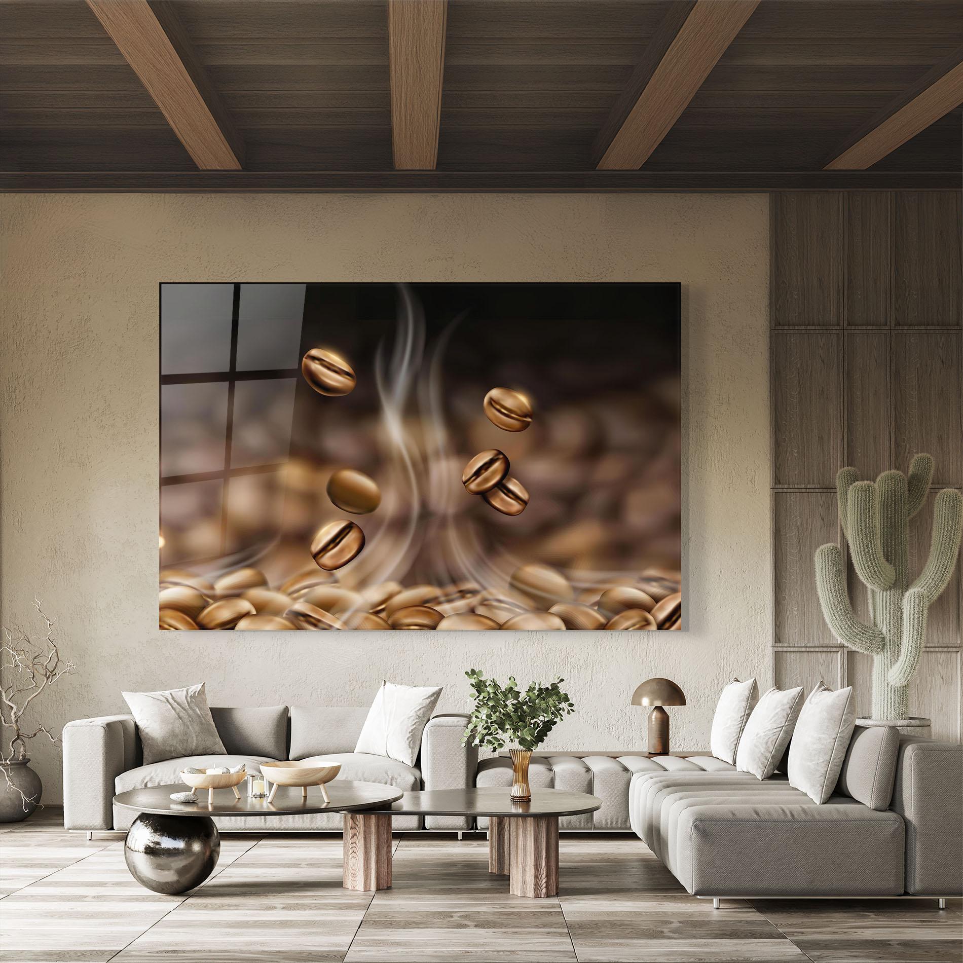 Tablou Sticla Coffee Smoke mockup 8