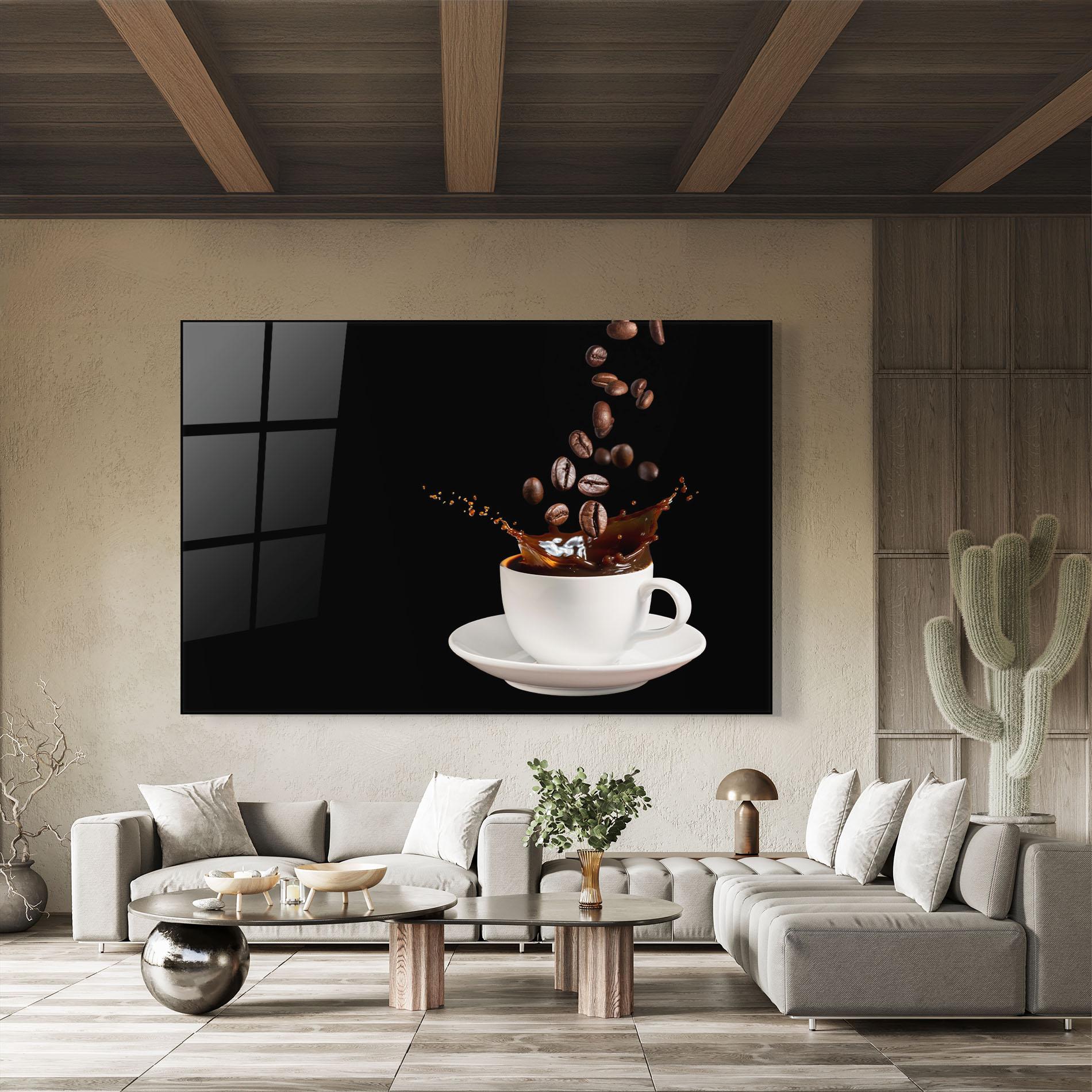 Tablou Sticla Coffee Splashes mockup 8