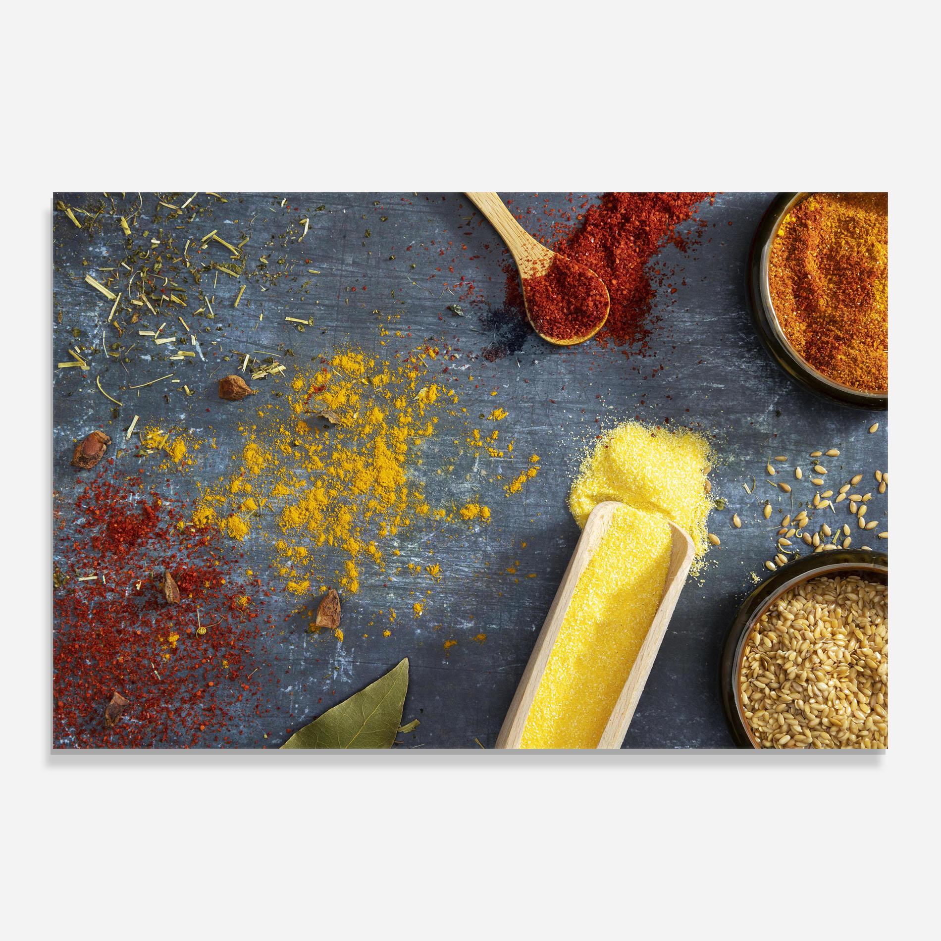 Tablou Sticla Bowls With Spices mockup 0