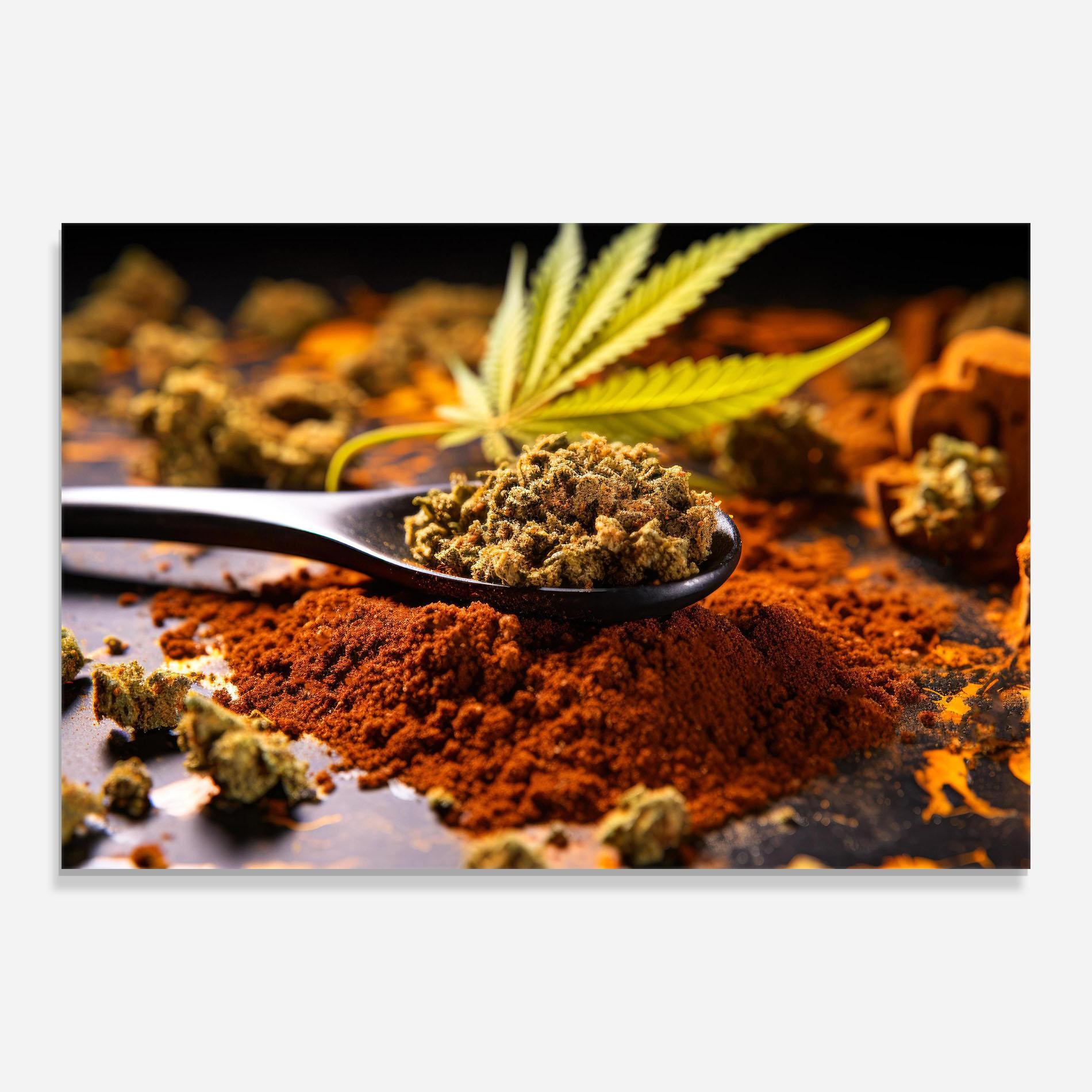 Tablou Sticla Cannabis Seasoning mockup 0