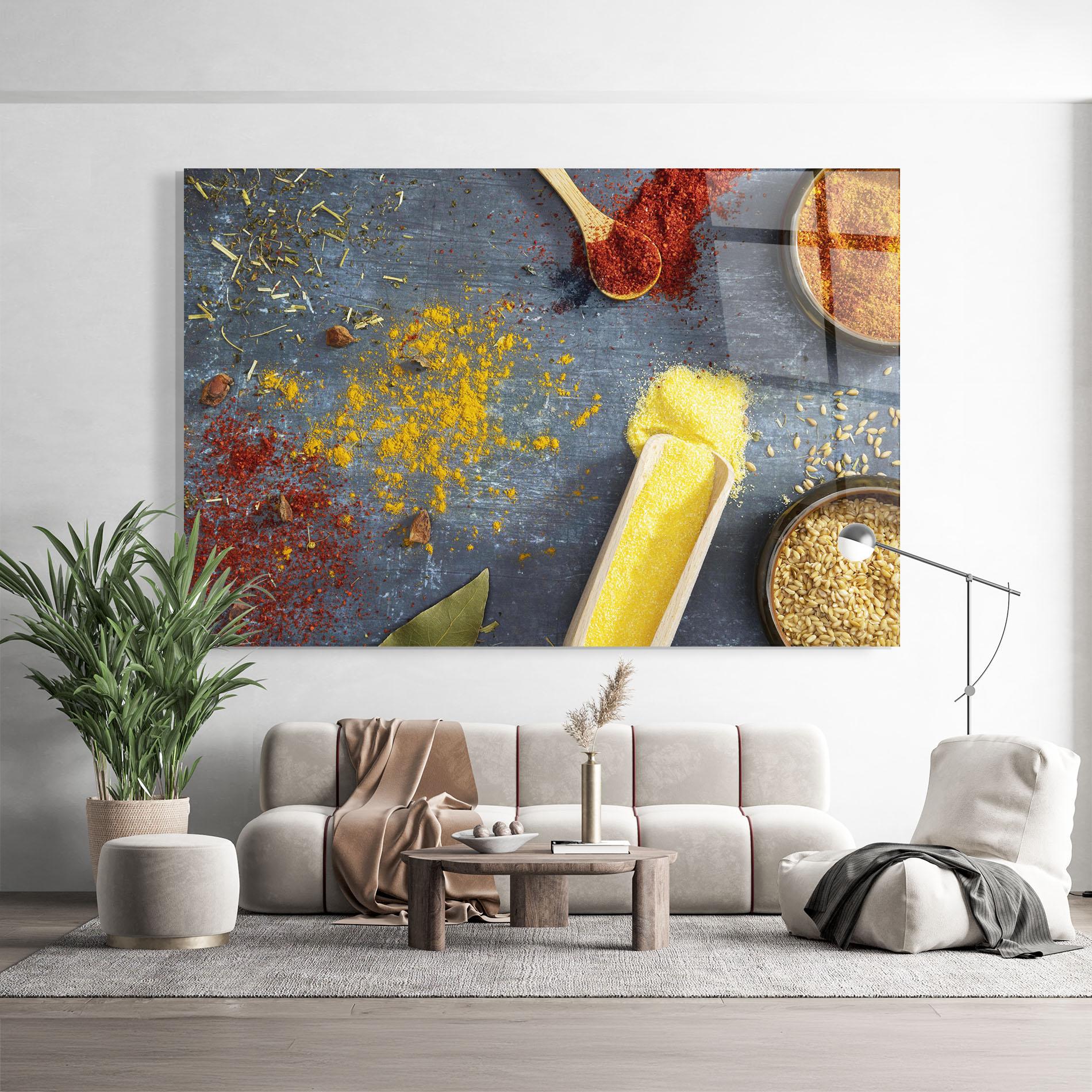 Tablou Sticla Bowls With Spices mockup 9