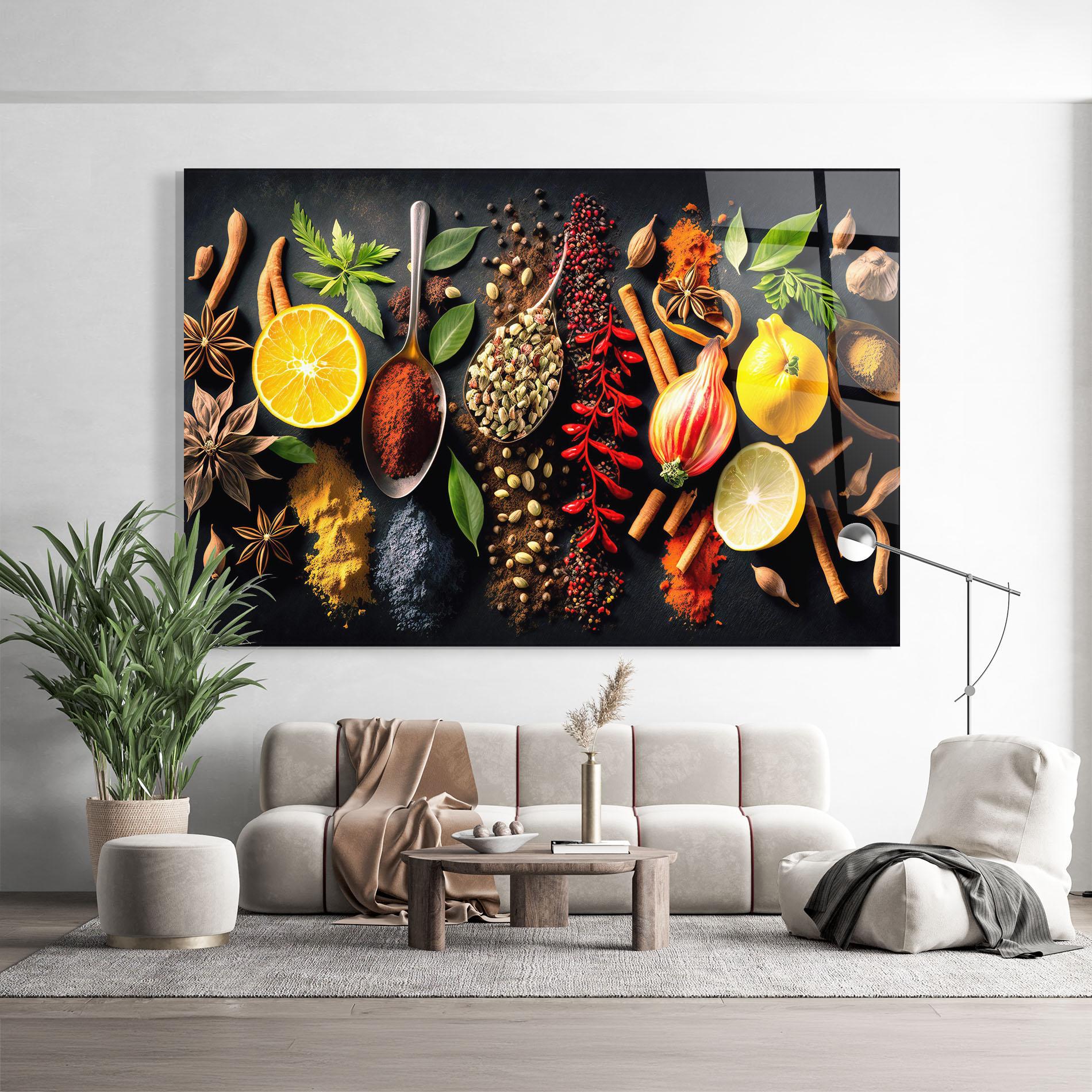 Tablou Sticla Closeup Pices mockup 9