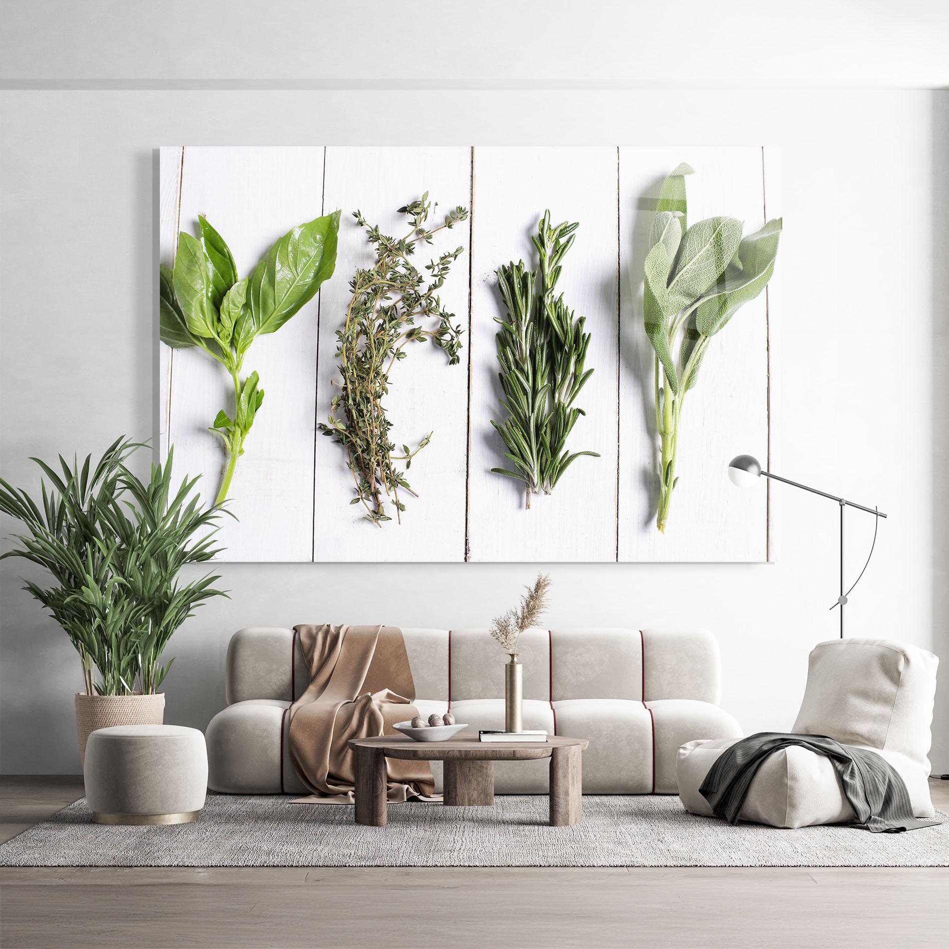 Tablou Sticla Different Herbs mockup 9