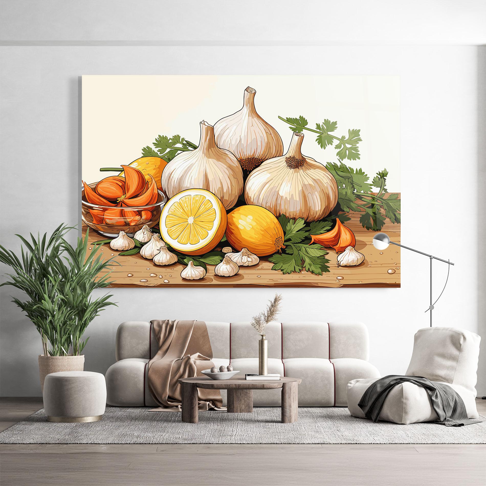 Tablou Sticla Garlic Seasoning mockup 9