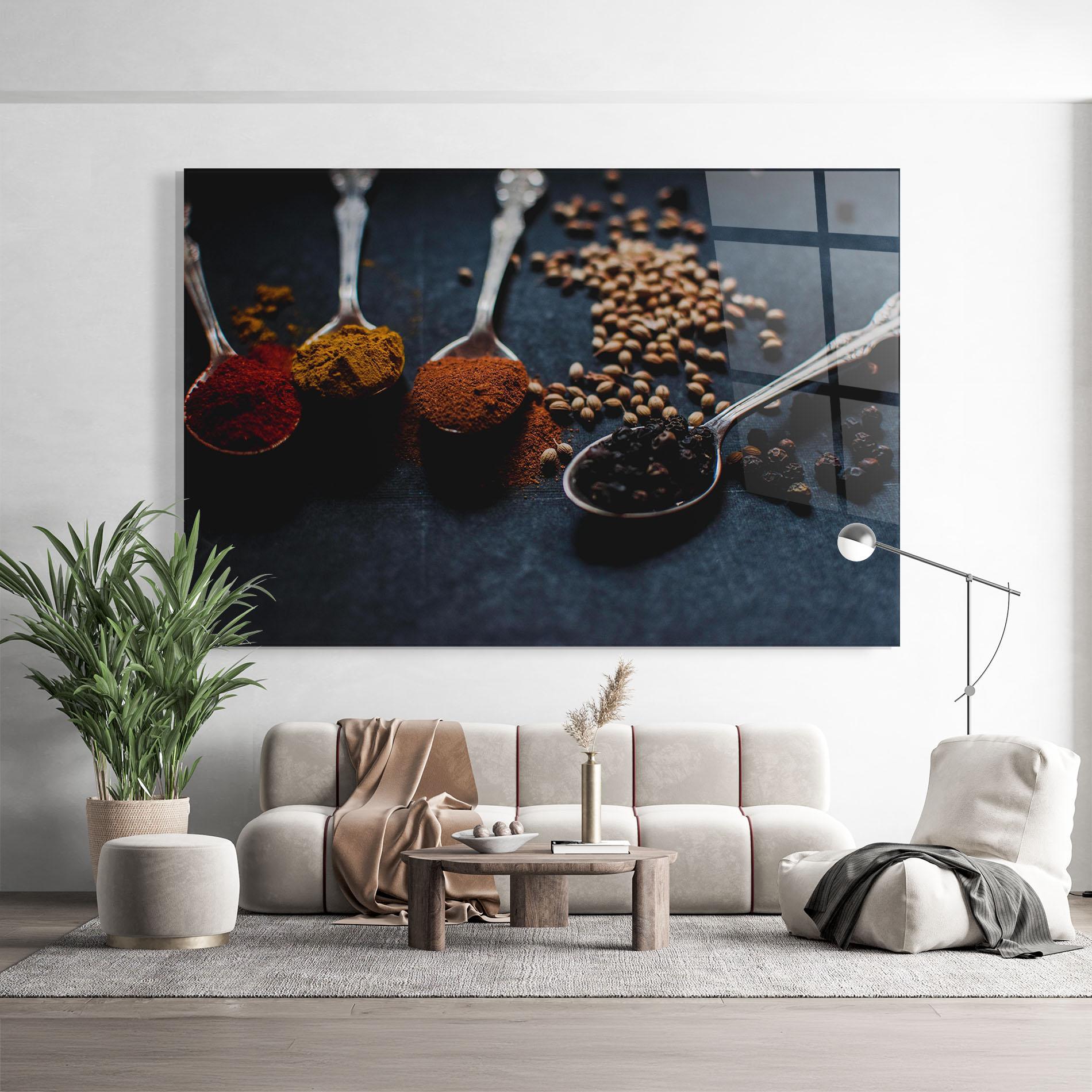 Tablou Sticla Spices Spoon mockup 9