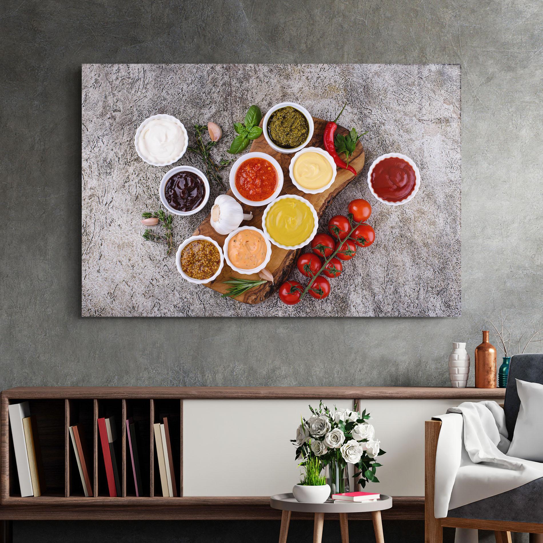 Tablou Sticla Different Sauces mockup 2