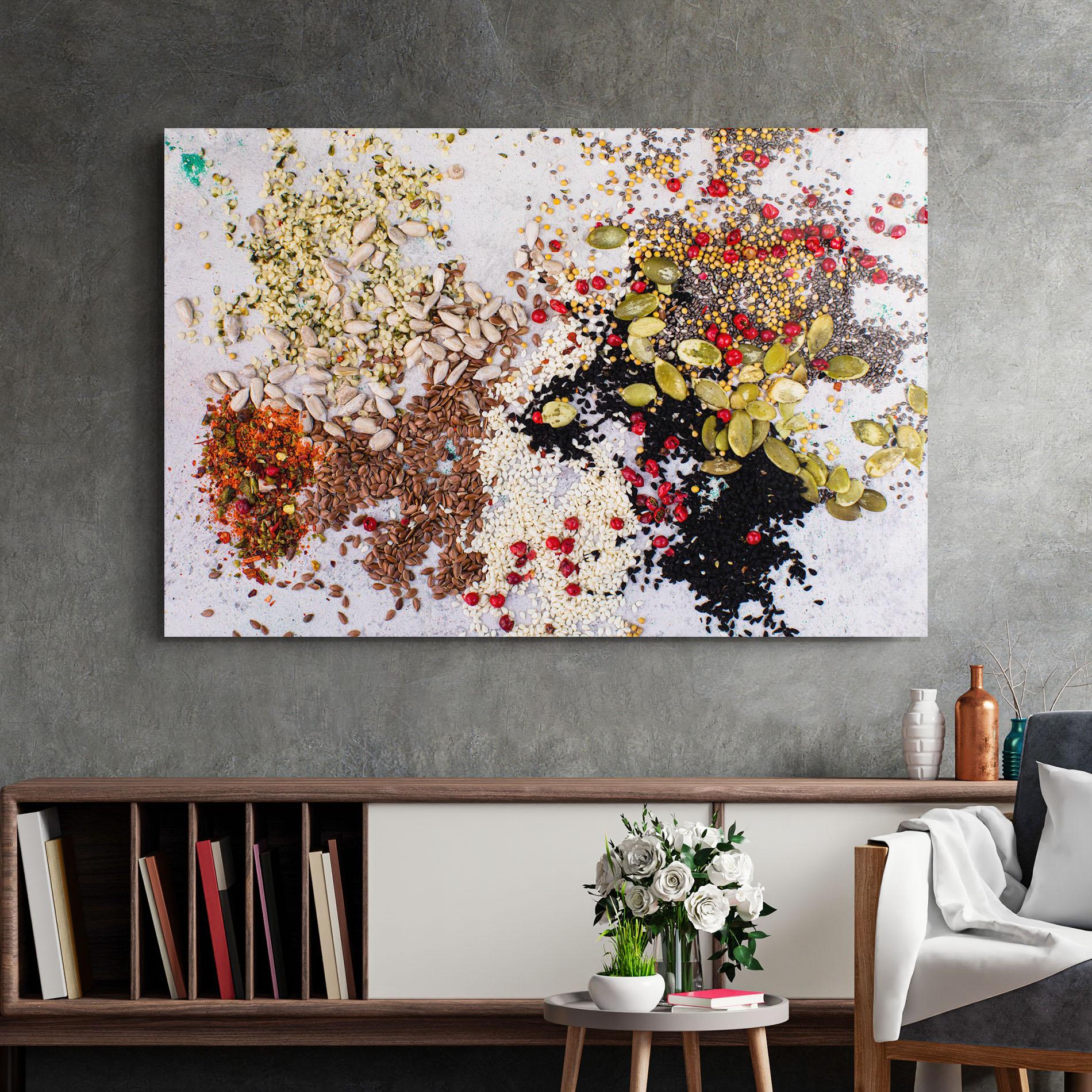 Tablou Sticla Different Seeds mockup 2