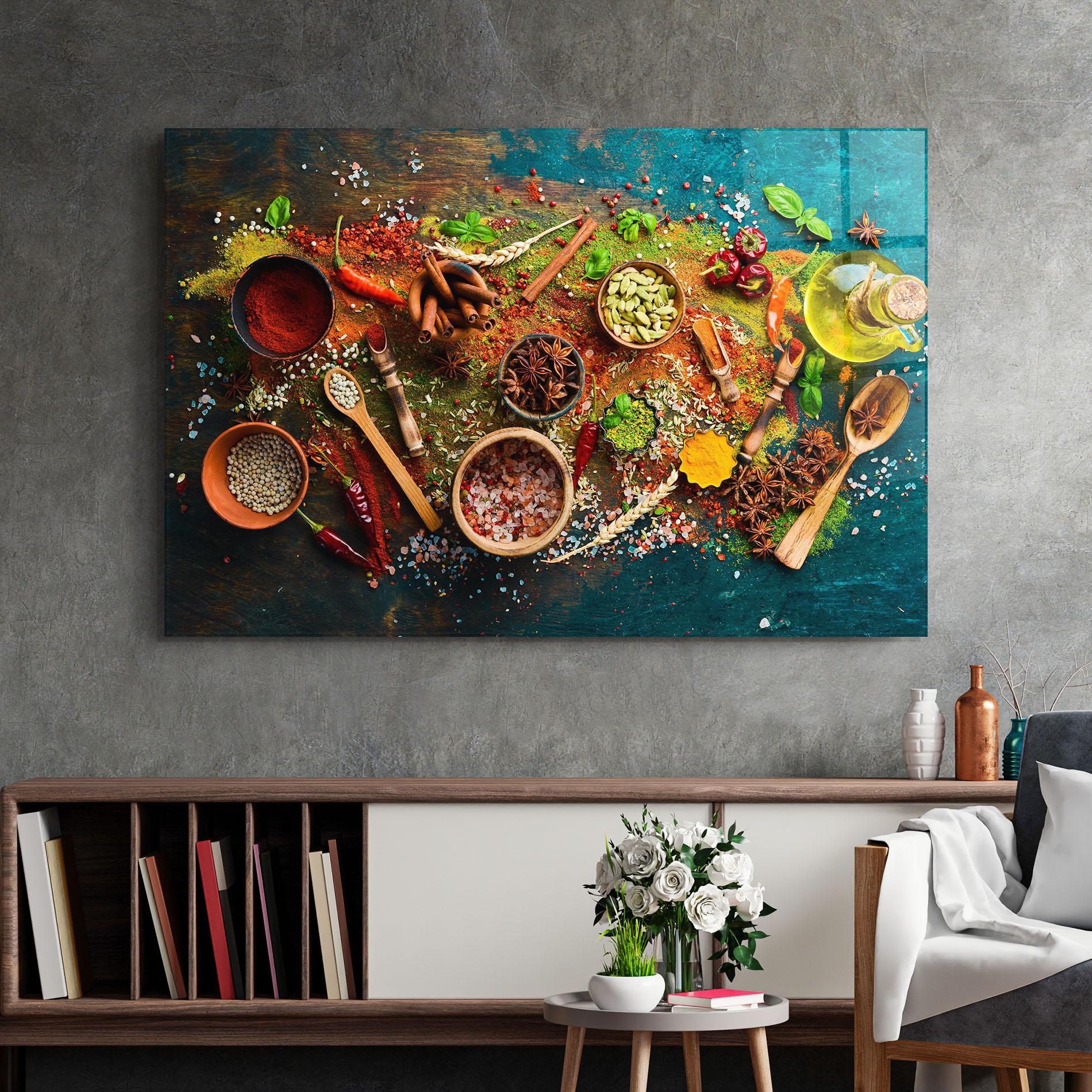 Tablou Sticla Seasonings Mix mockup 2