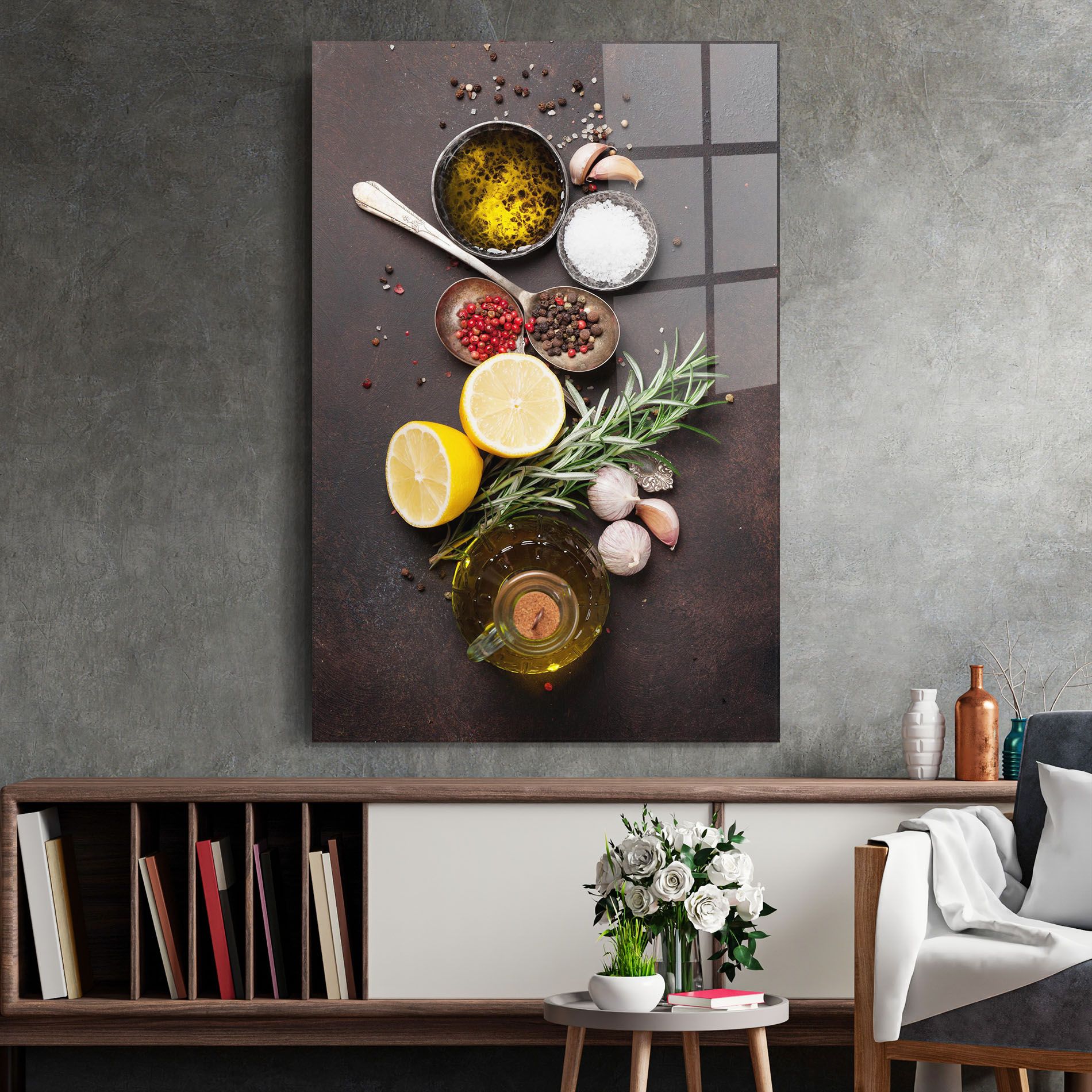 Spices On Stone Table mockup 2